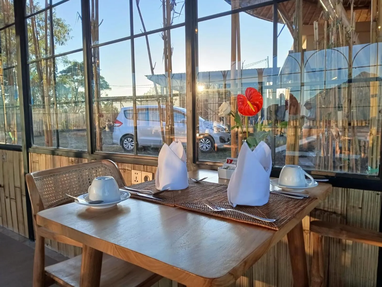 Restaurant/places to eat in The Dewi Eco Bamboo Villa