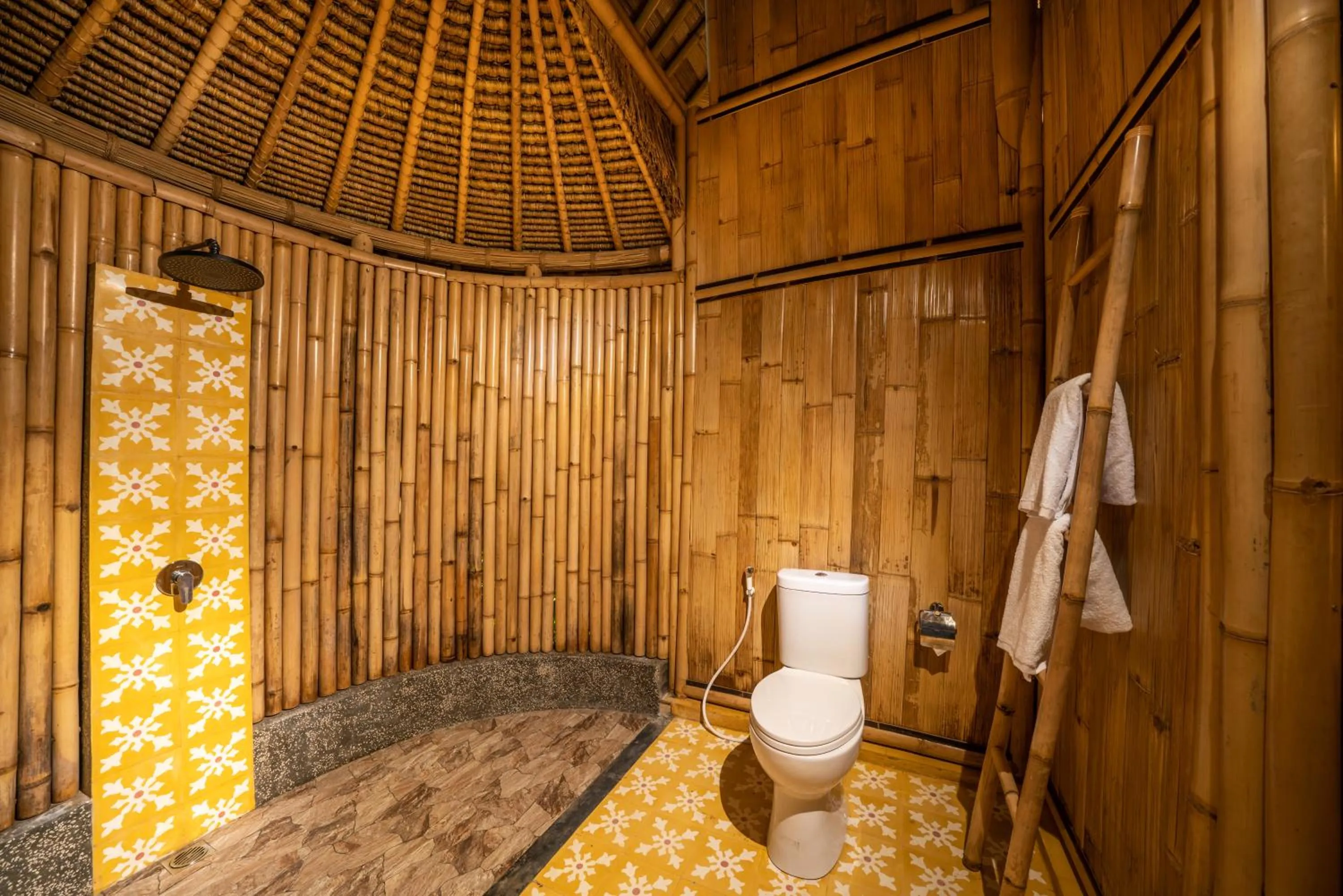 Bathroom in The Dewi Eco Bamboo Villa
