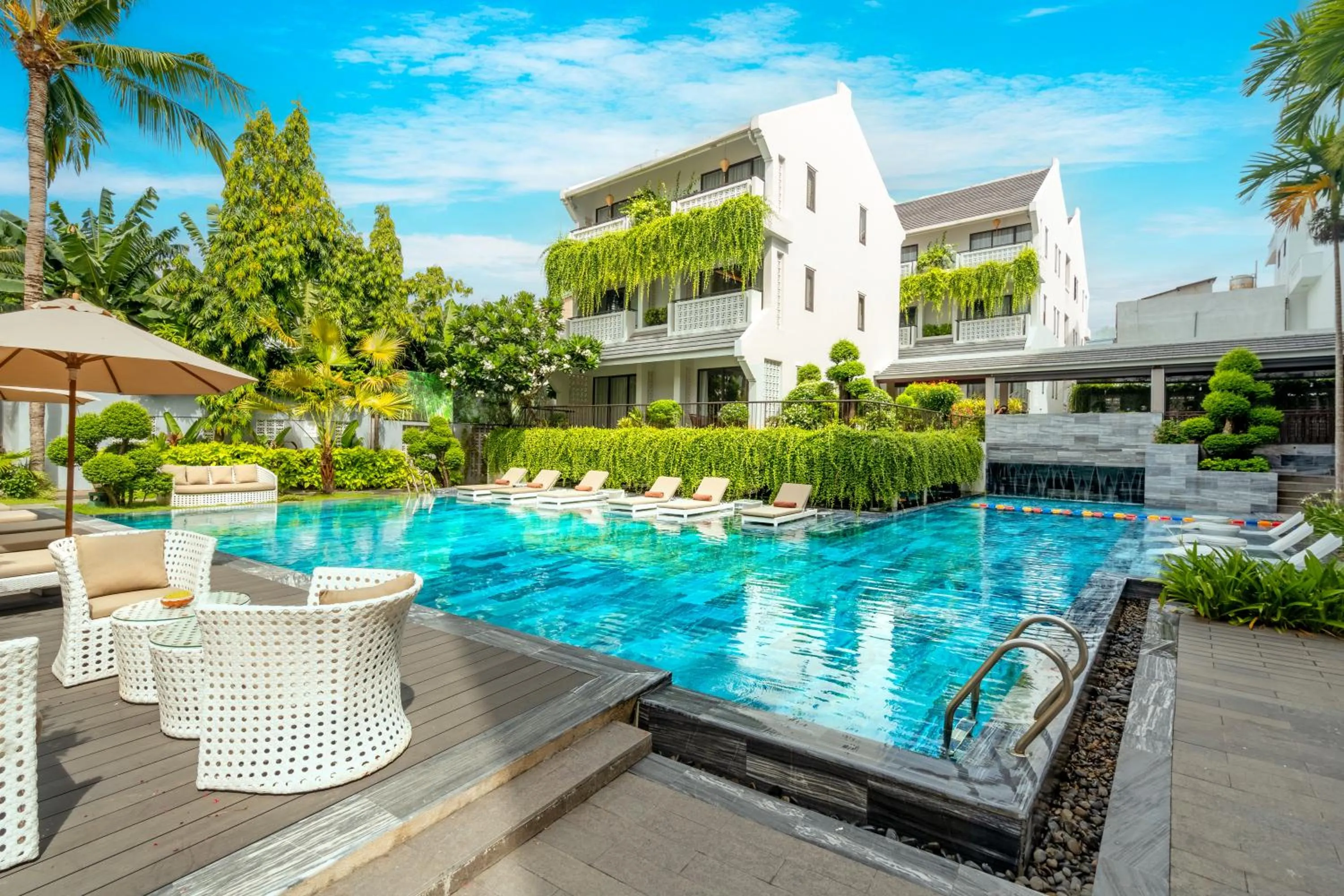 Pool view in The Saga Hotel Hoi An