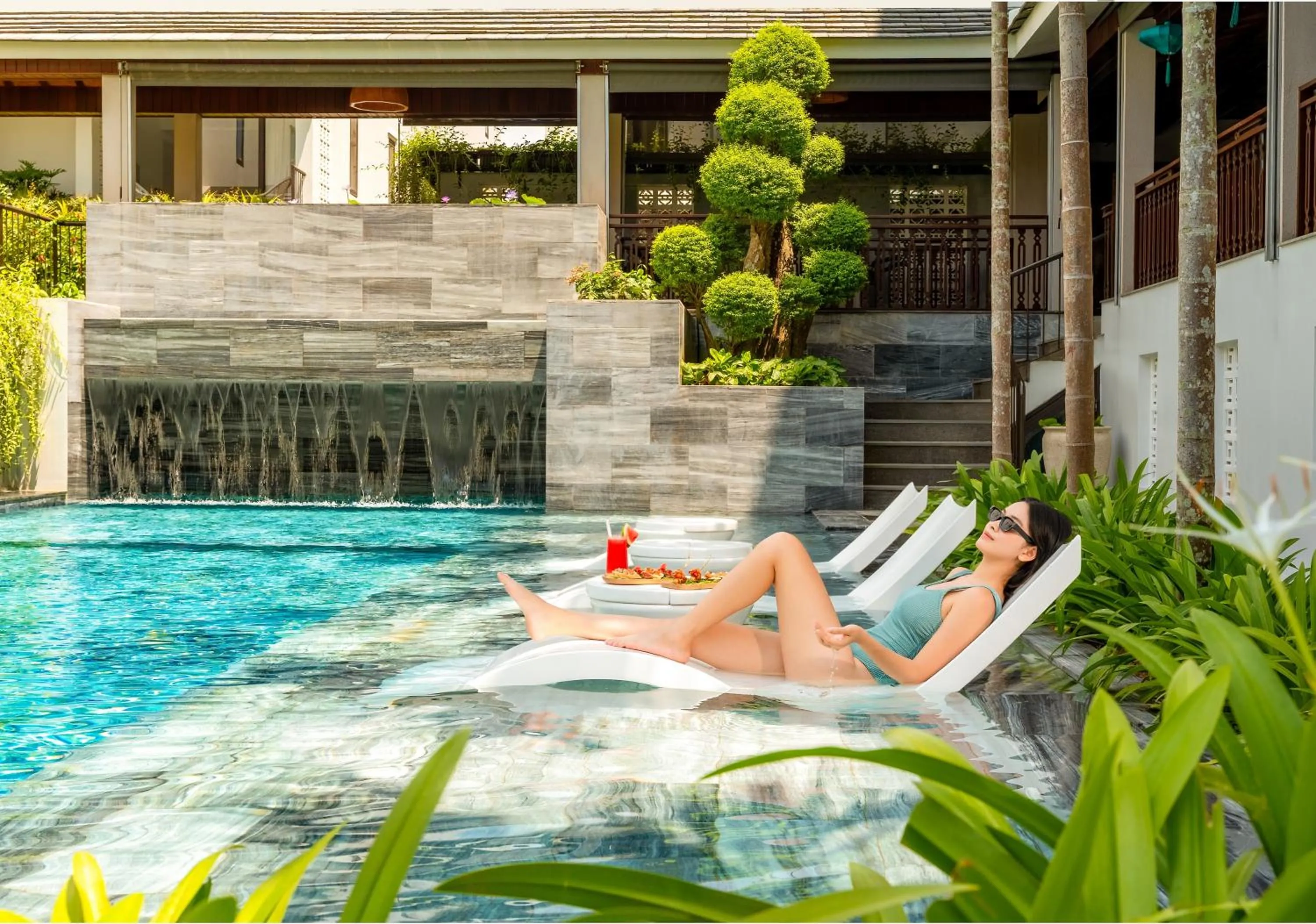 Pool view in The Saga Hotel Hoi An