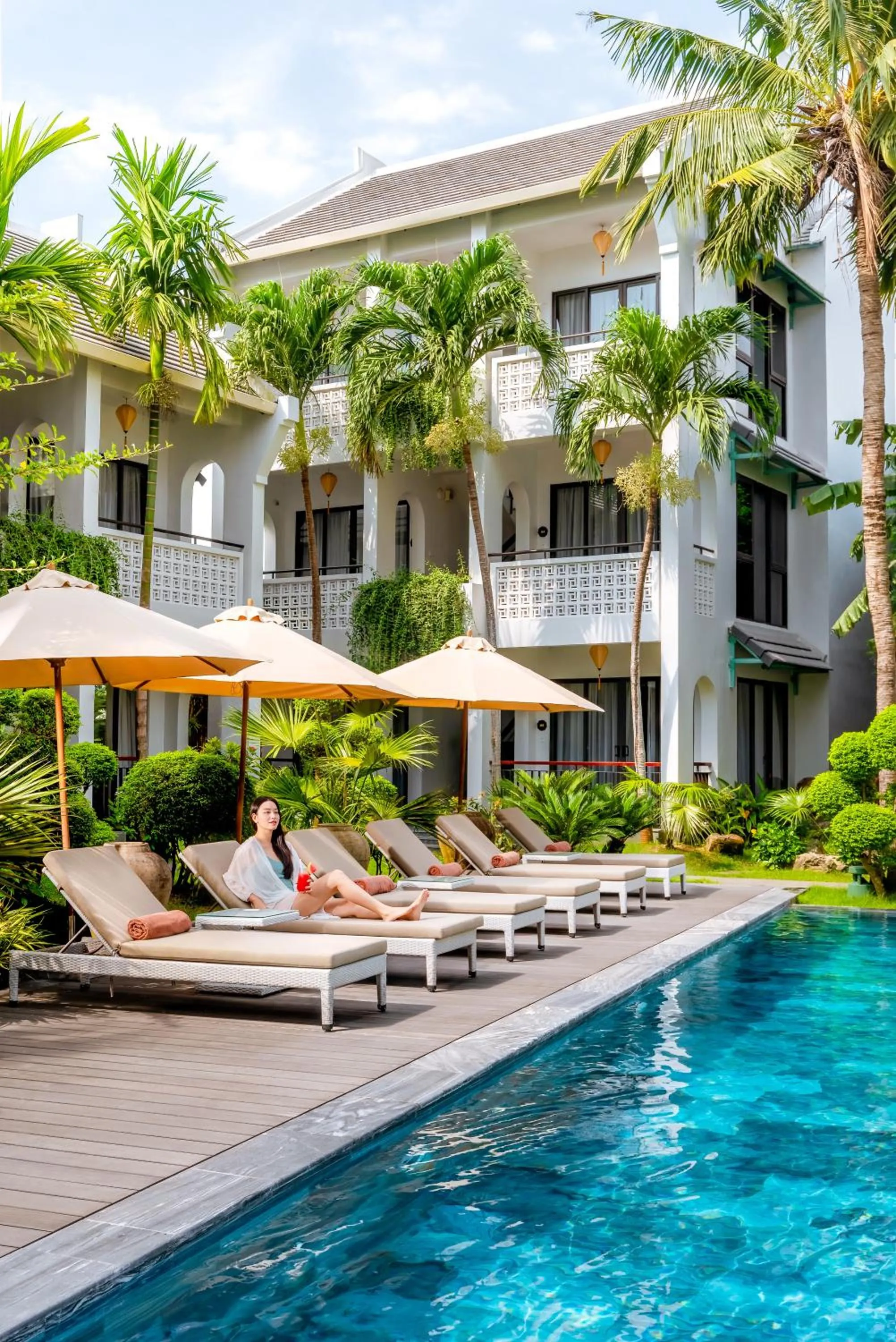 Pool view in The Saga Hotel Hoi An