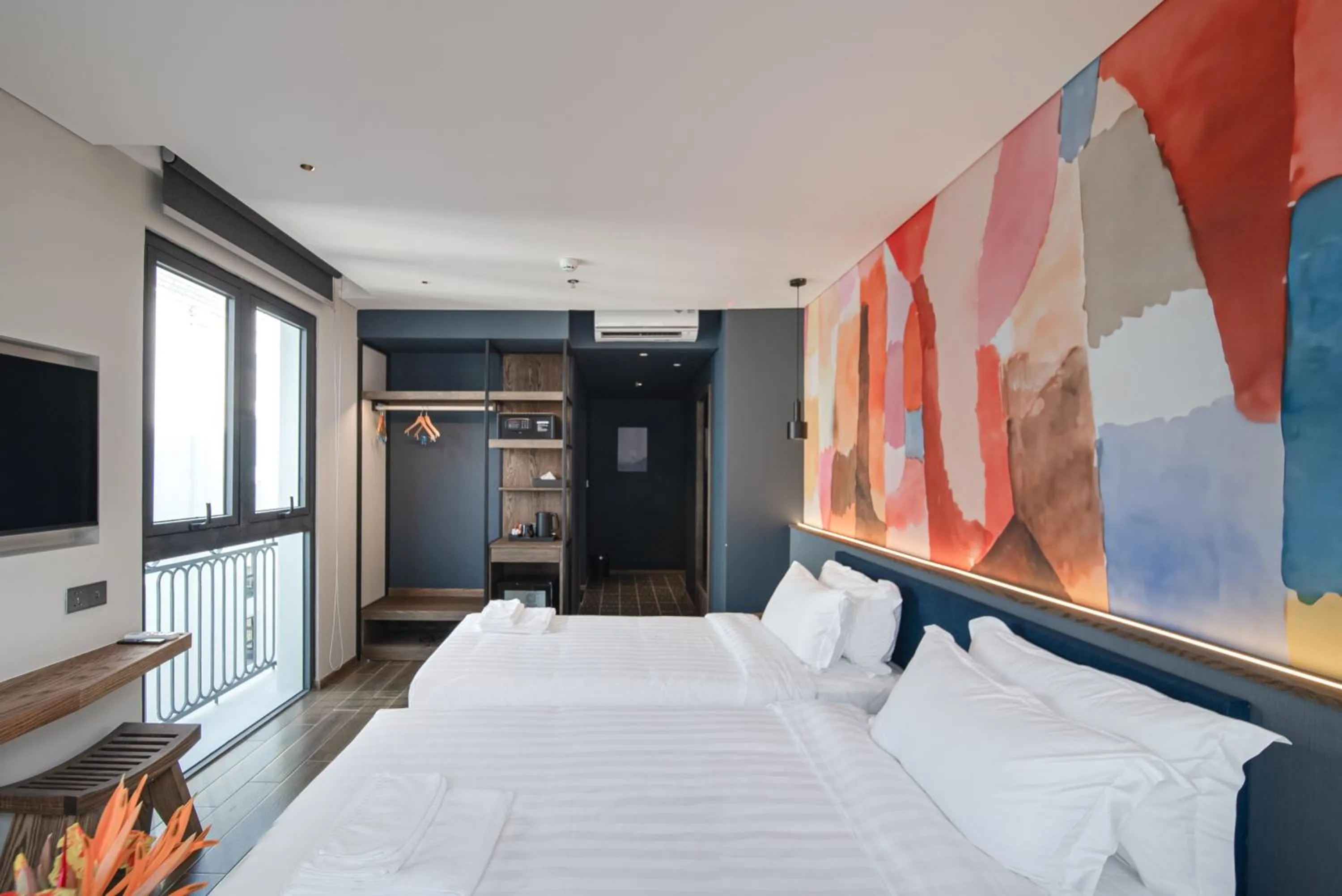 View (from property/room), Bed in TK Phu Quoc Hotel - Grand World Phu Quoc