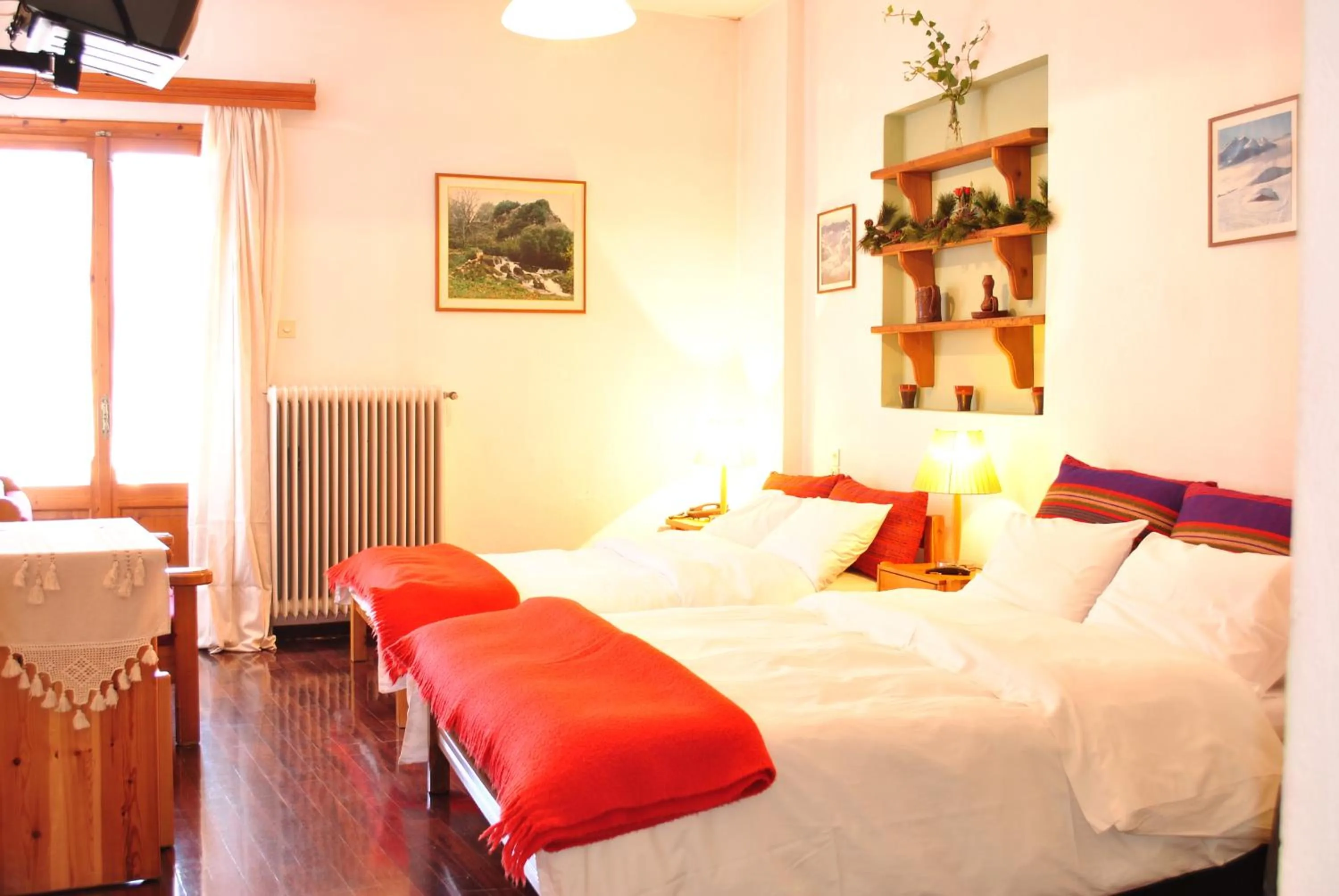 Bedroom, Bed in To Balkoni tis Agorianis