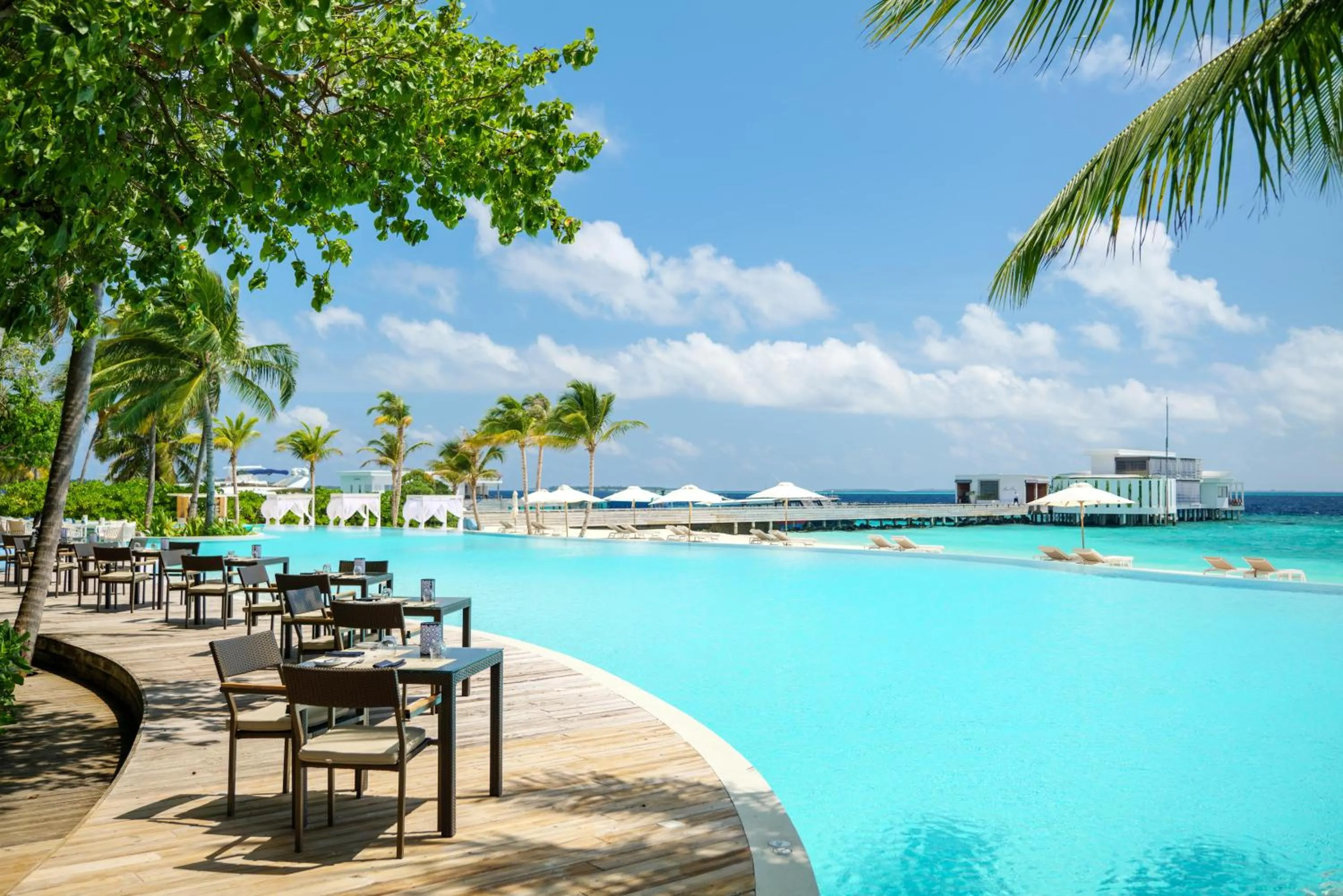 Pool view in Amilla Maldives