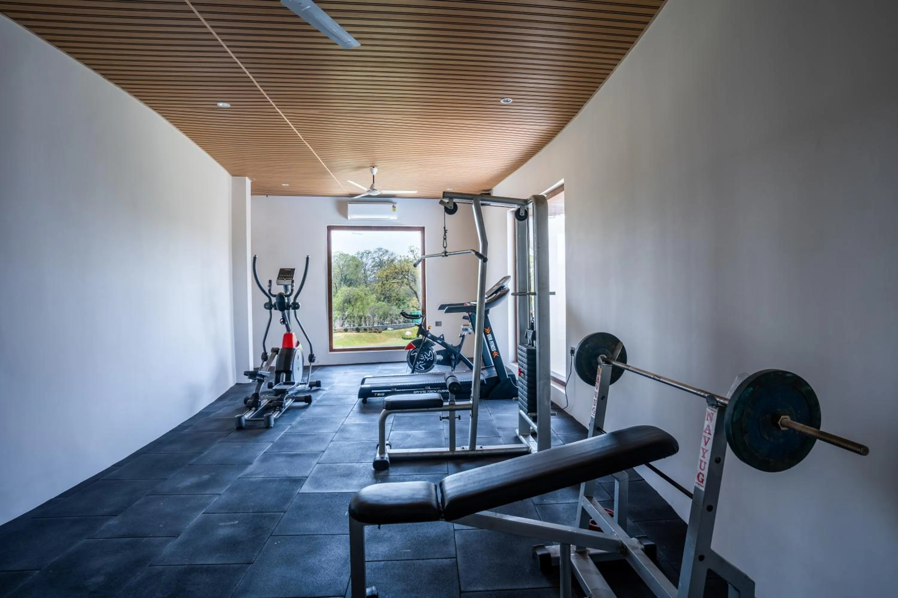 Fitness centre/facilities in Shervani Pebbles & Pines Resort & Spa, Corbett