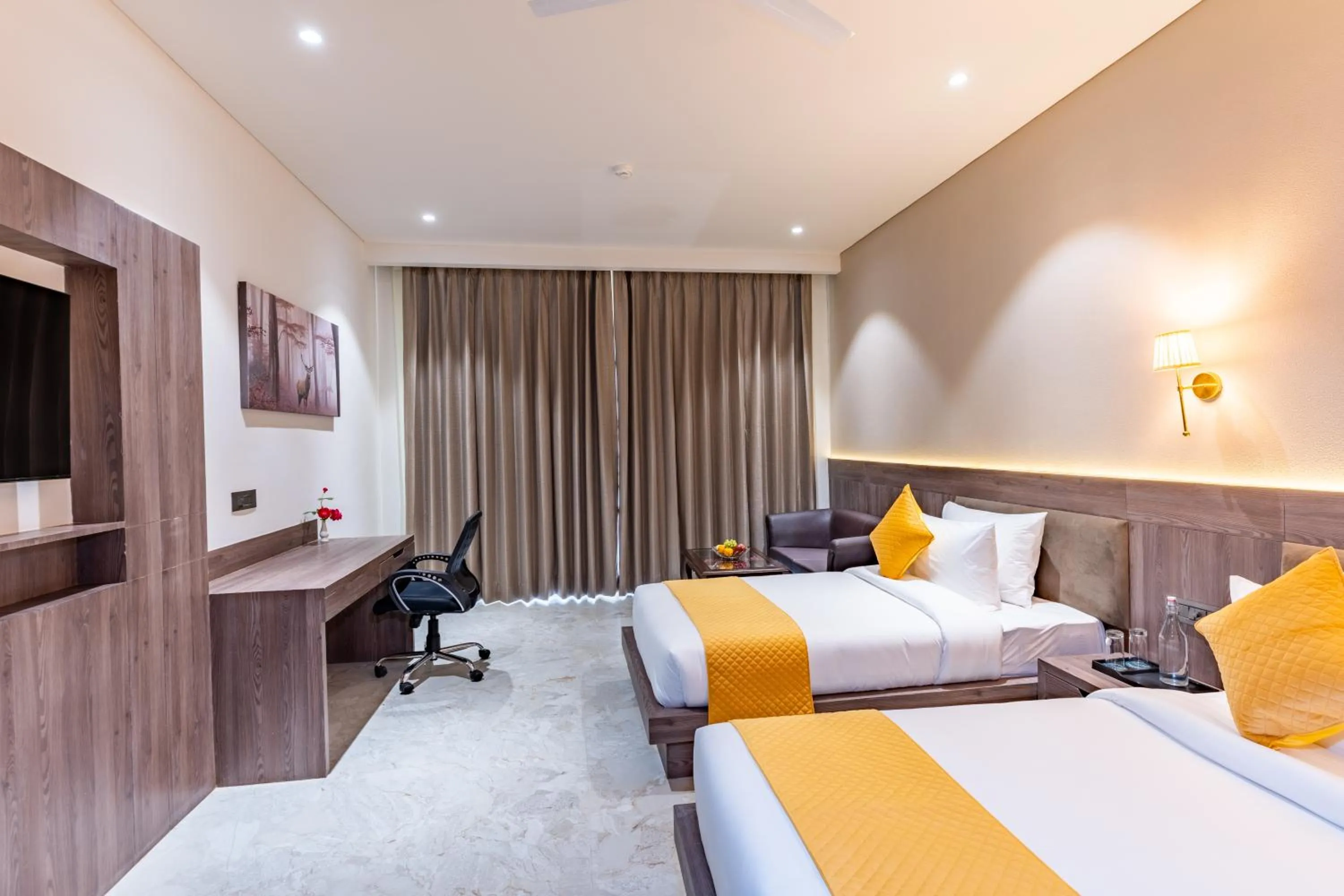 Bed in Shervani Pebbles & Pines Resort & Spa, Corbett