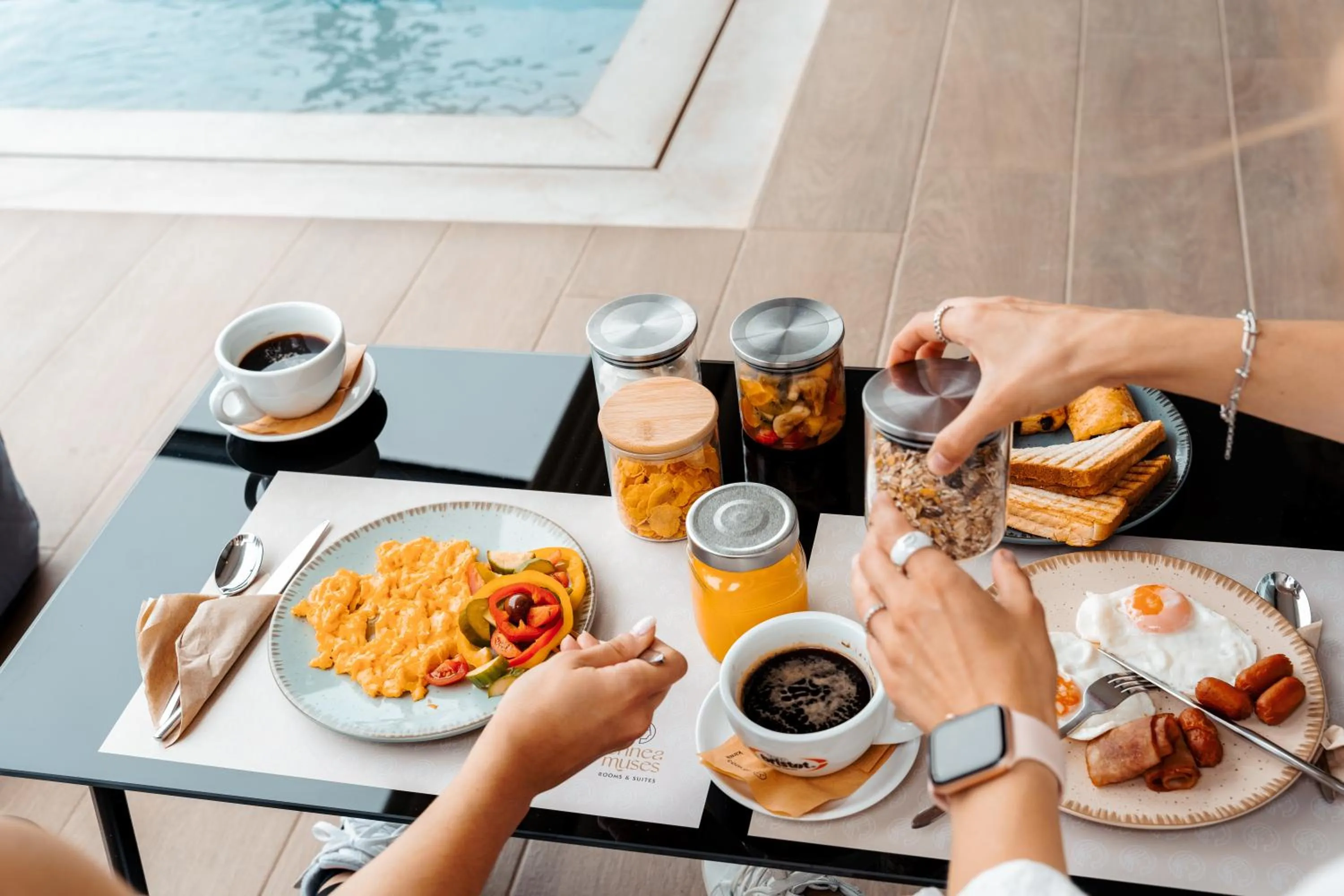 Breakfast in Ennea Muses Rooms and Suites