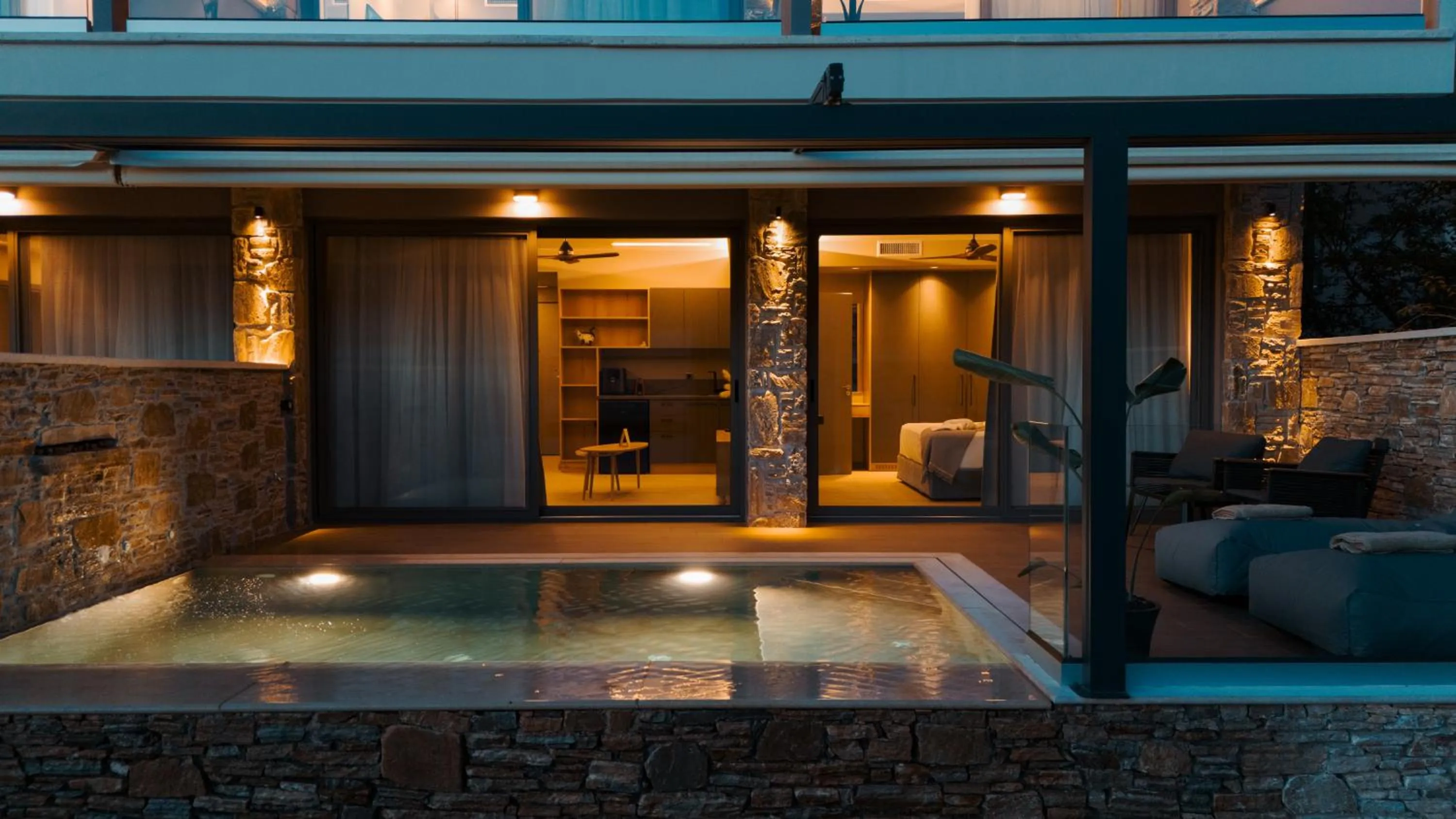 Pool view in Ennea Muses Rooms and Suites