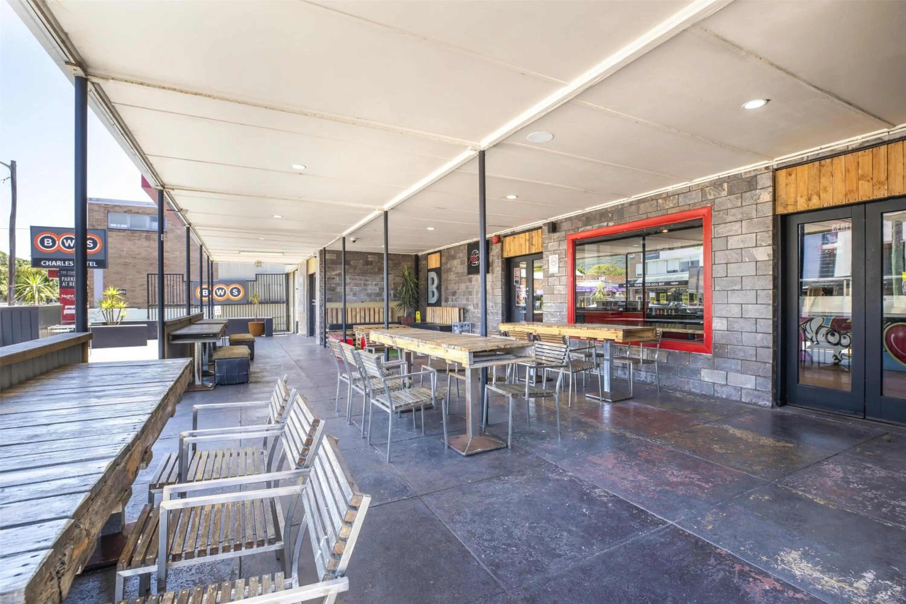 Seating area in Nightcap at the Charles Hotel