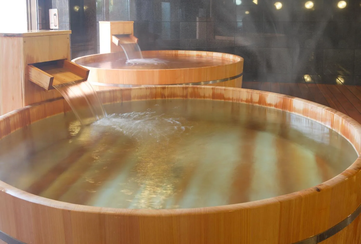 Hot Spring Bath in Resort Hotel Tateshina