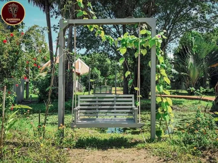 Garden view in Ganesha Kampot Resort