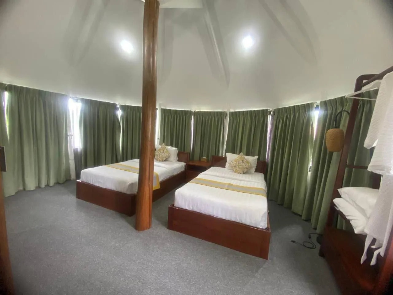 Bed in Ganesha Kampot Resort