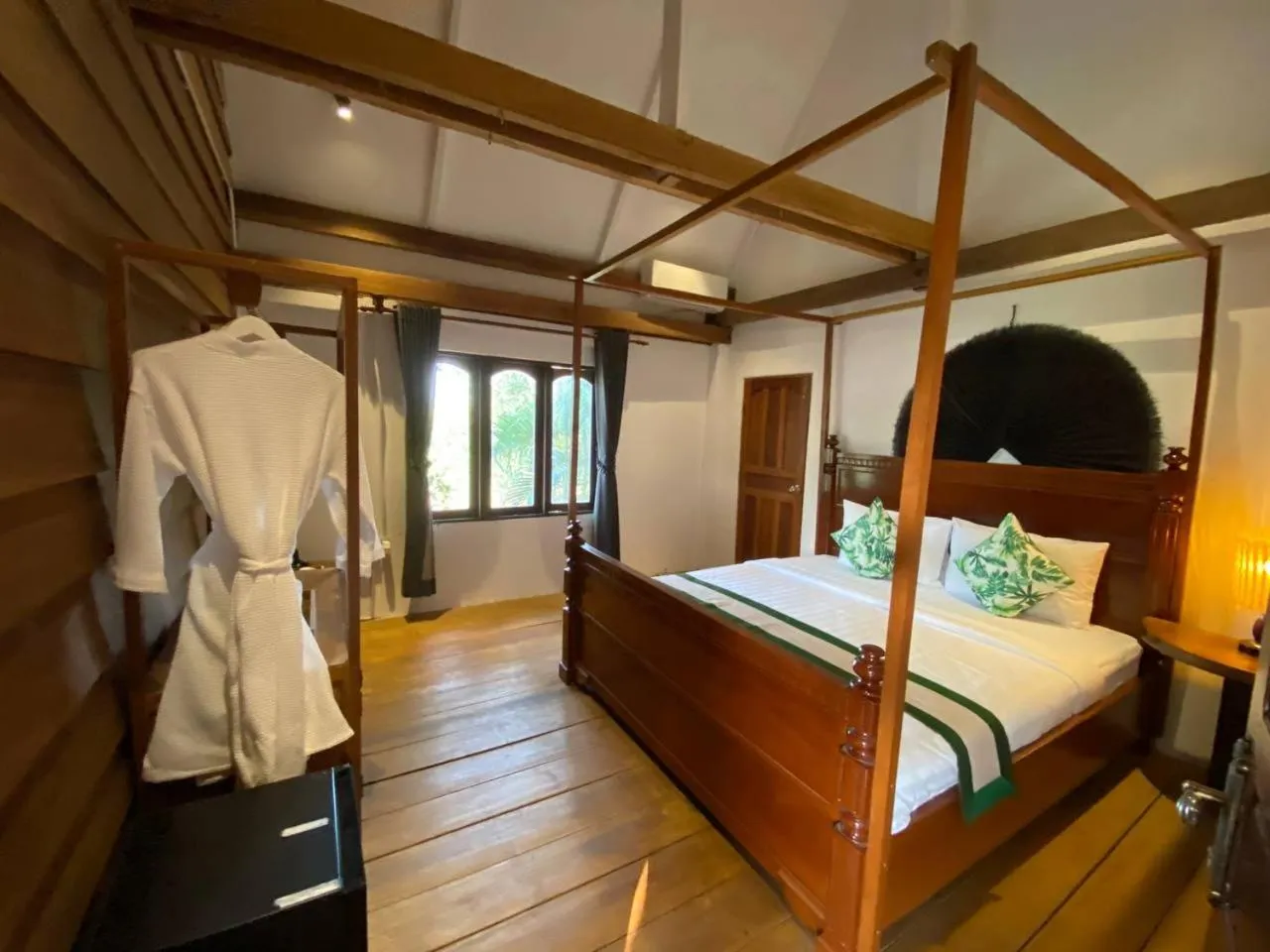 Bed in Ganesha Kampot Resort