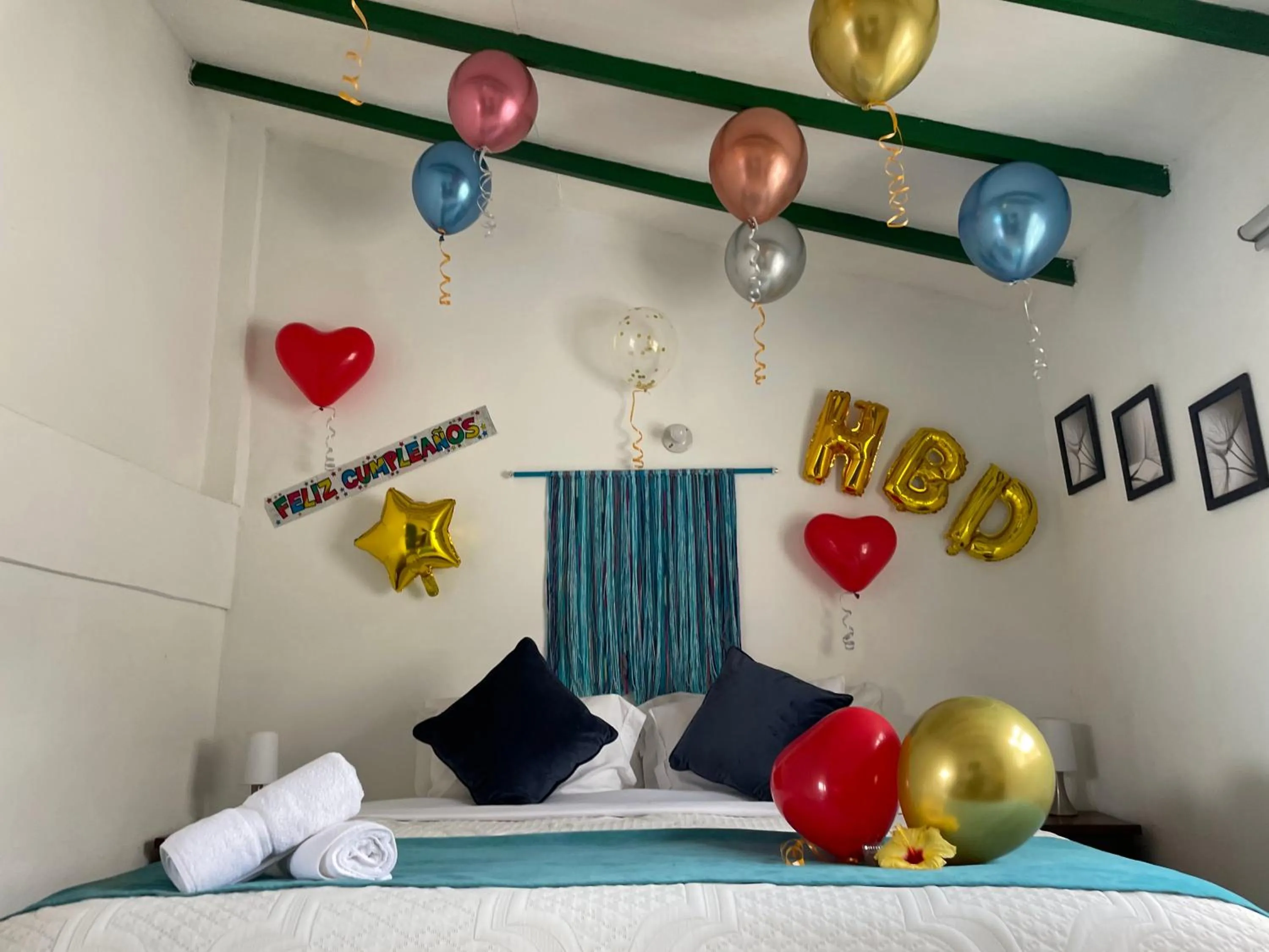 Bedroom, Bed in Celeste Villa de Leyva