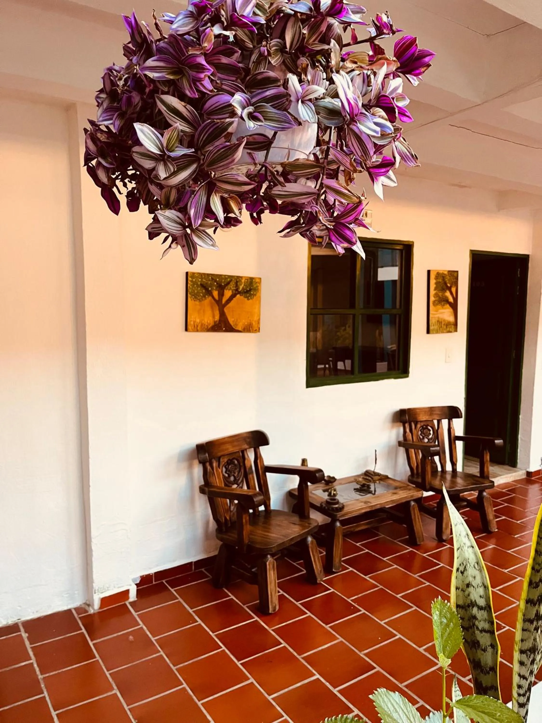 Seating area in Celeste Villa de Leyva