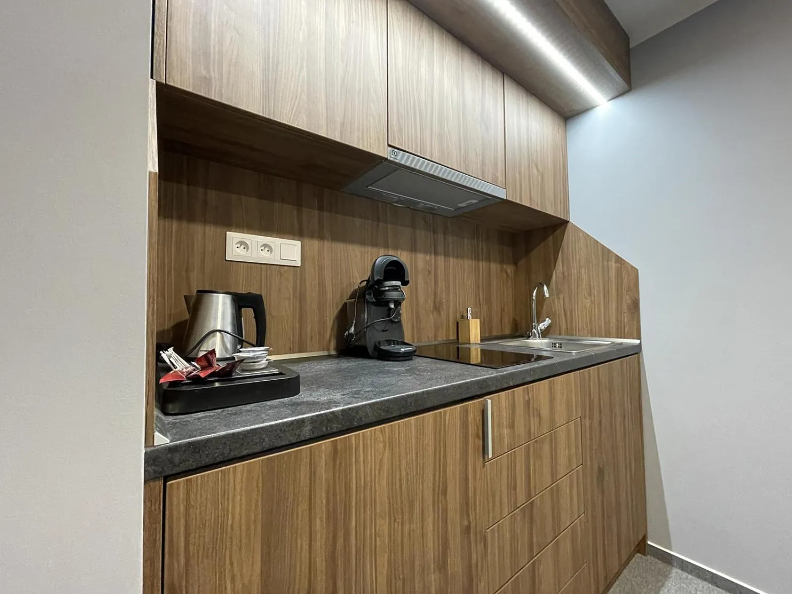 Kitchen or kitchenette in Hotel Eurobus