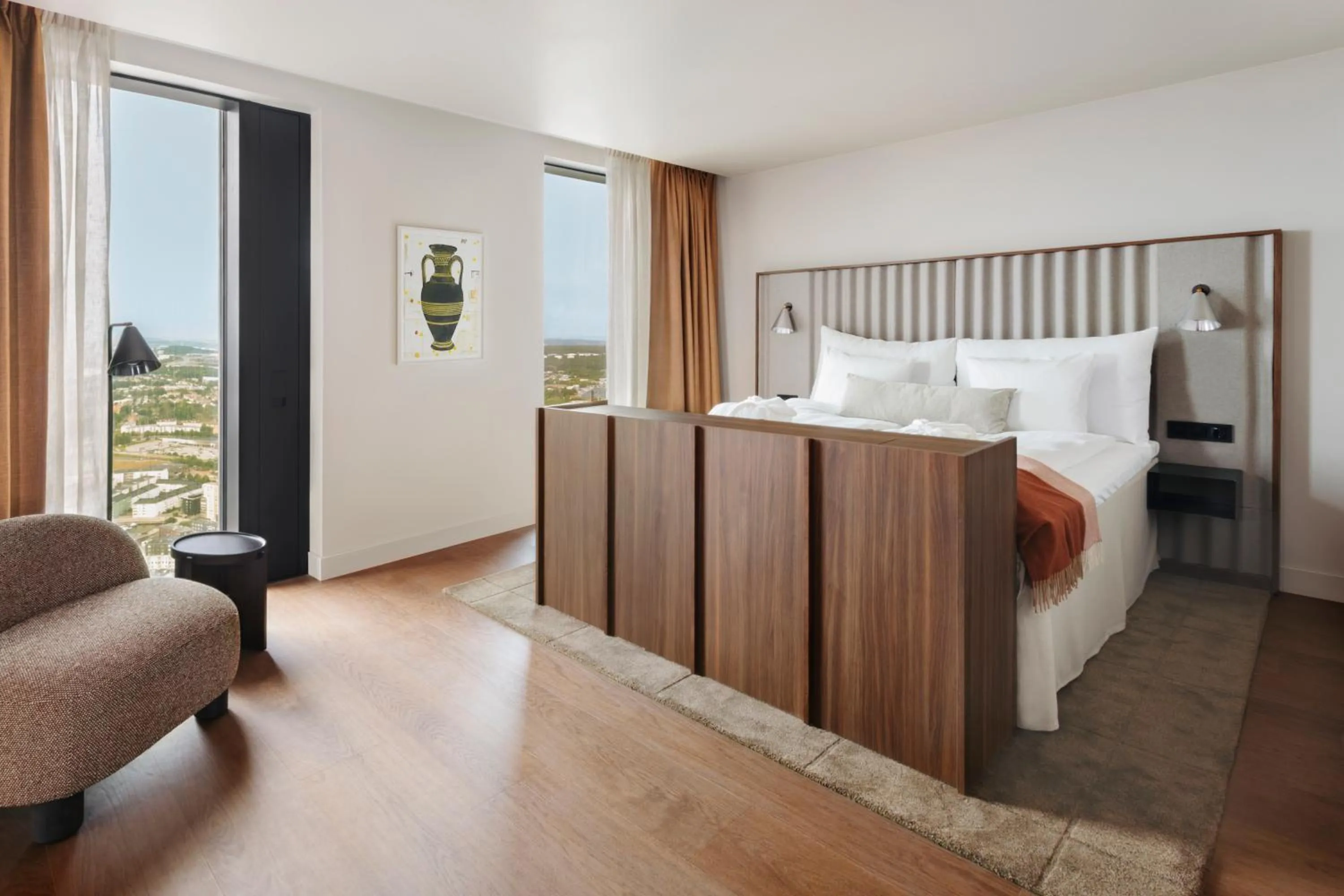 Bed in Clarion Hotel Karlatornet