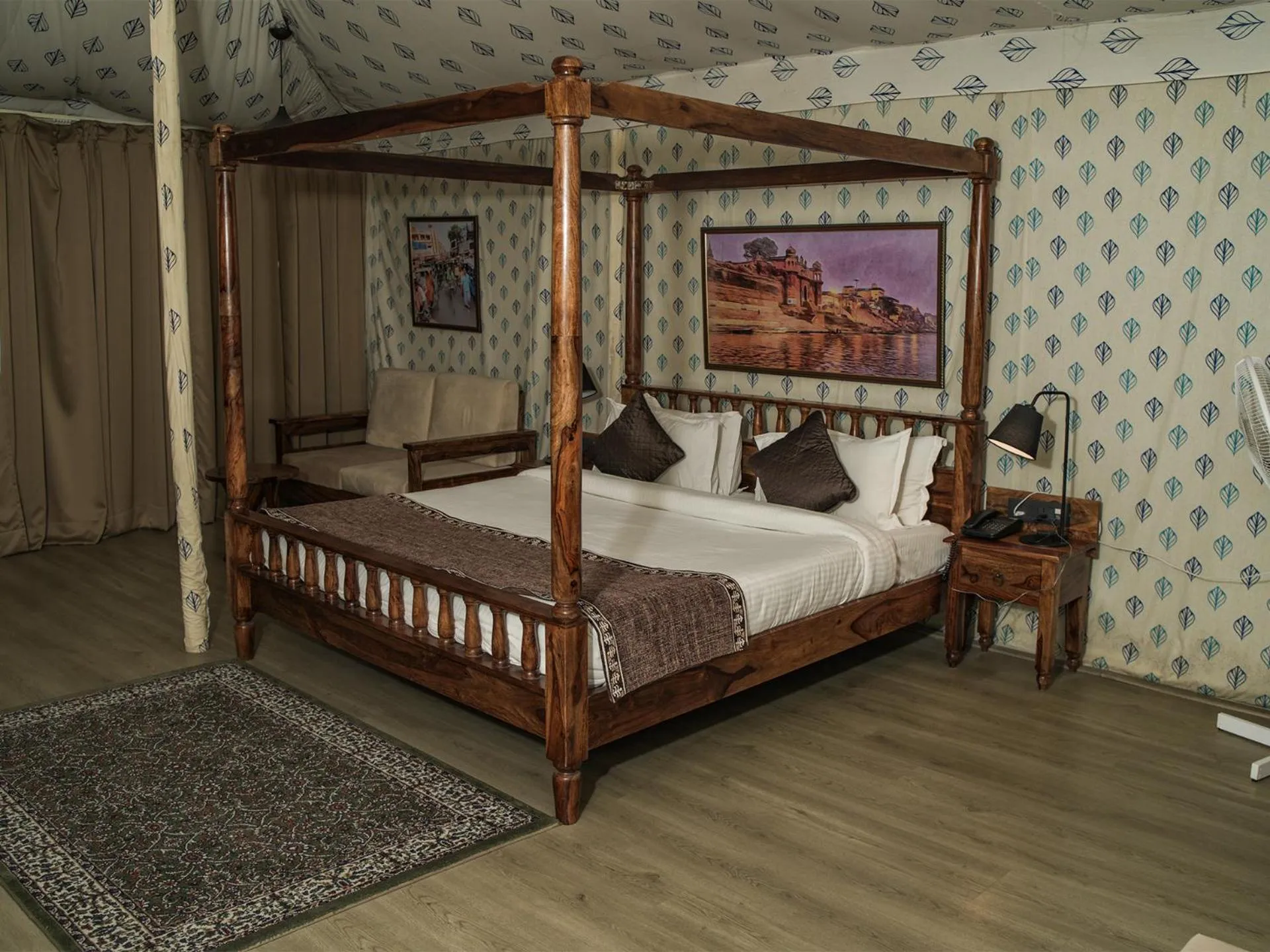 Bedroom, Bed in Praveg Tent City Saryu Ayodhya