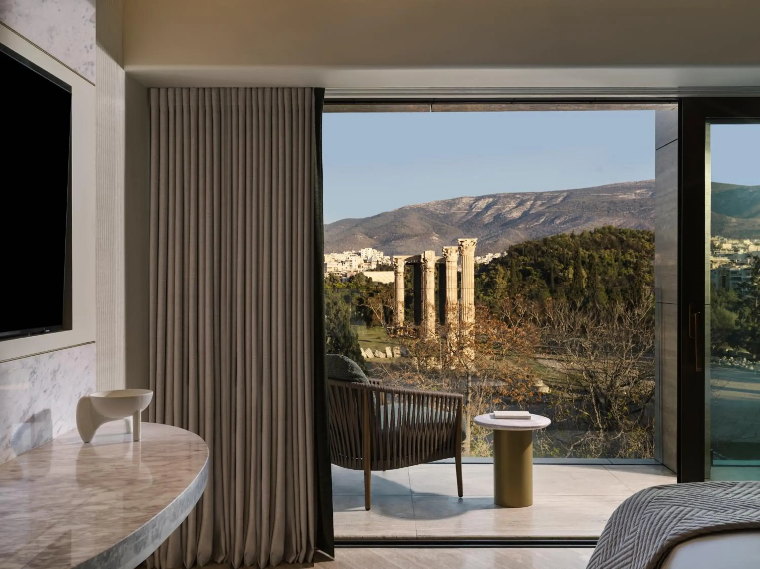 Premium Panorama Suite with Balcony & Temple View in Anthology of Athens, The Leading Hotels of the World Premium Panorama Suite with Balcony & Temple View in Anthology of Athens, The Leading Hotels of the World