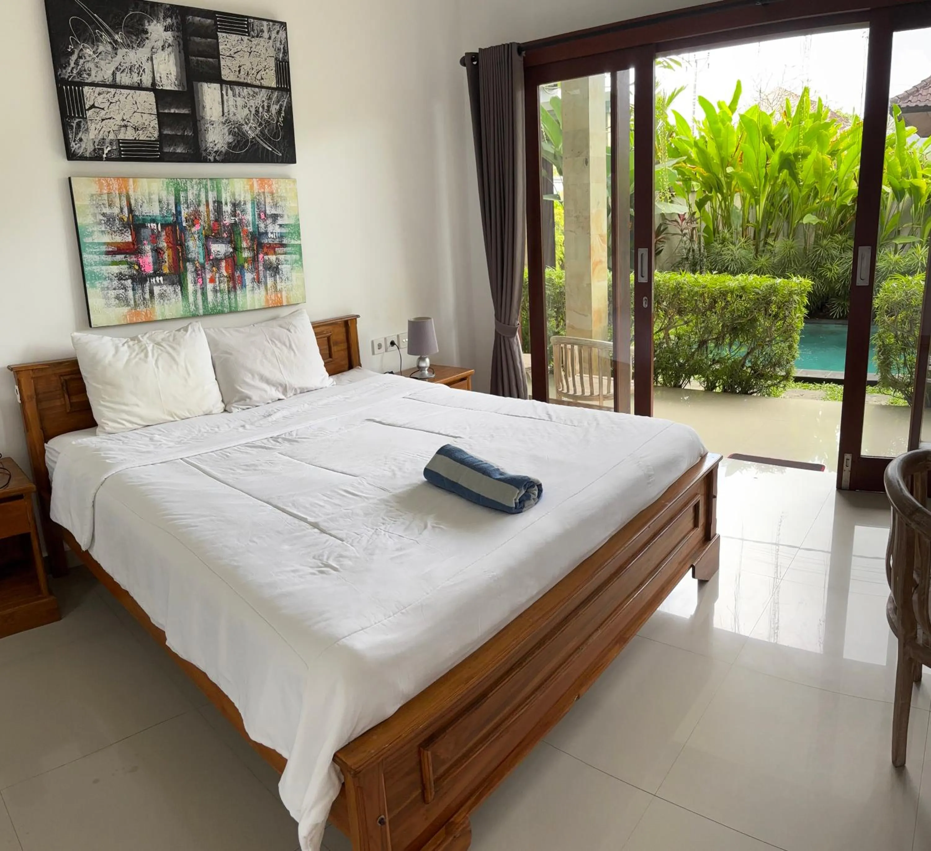 Bedroom, Bed in D'tegal Guest House- Tropical Courtyard in Canggu