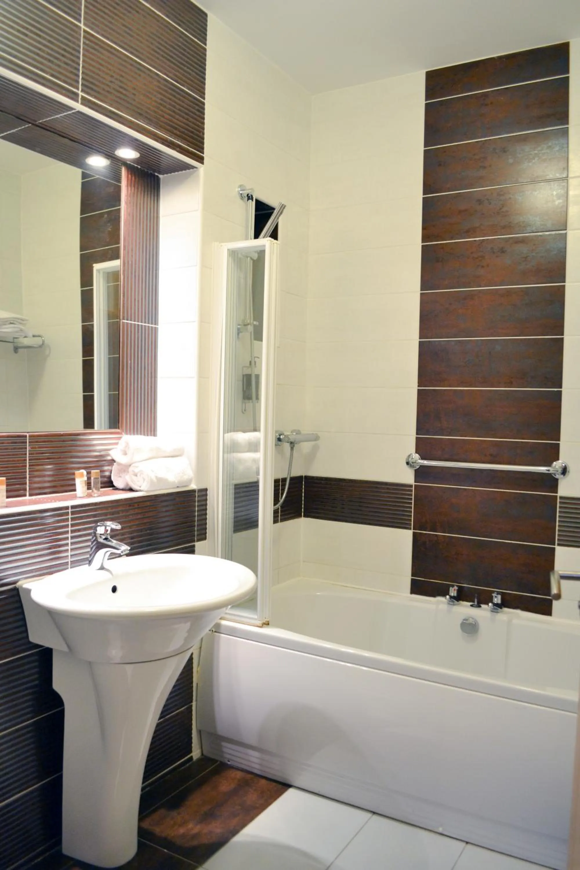 Shower in Carrick Plaza Suites and Apartments