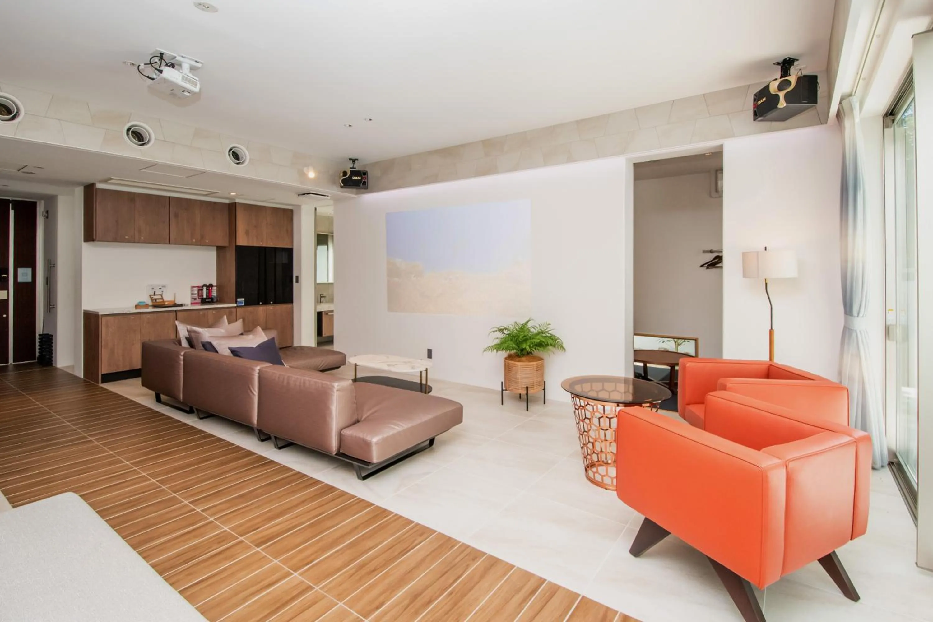 Living room in pool villa Sanrriott Okinawa Motobu