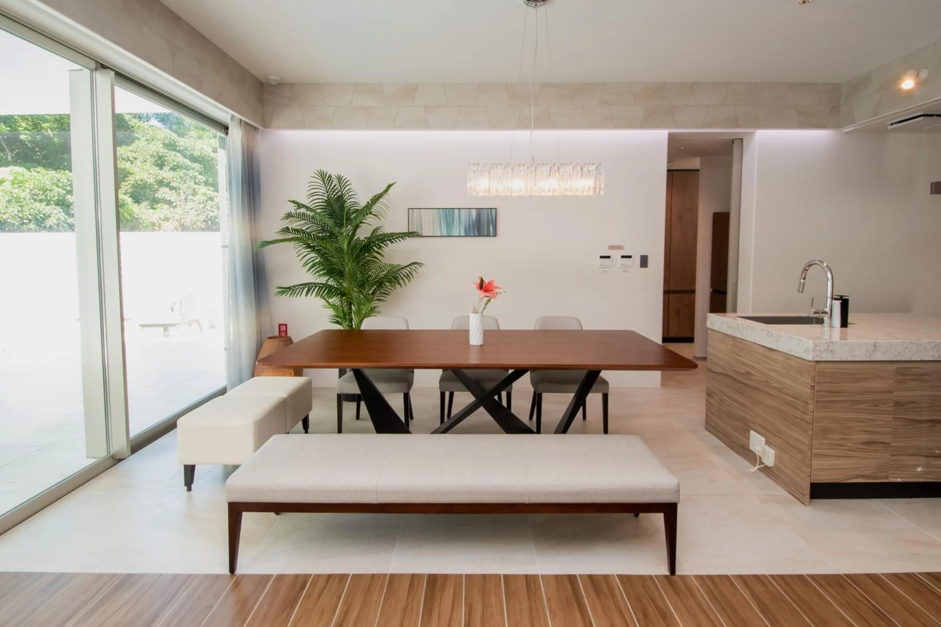 Living room in pool villa Sanrriott Okinawa Motobu