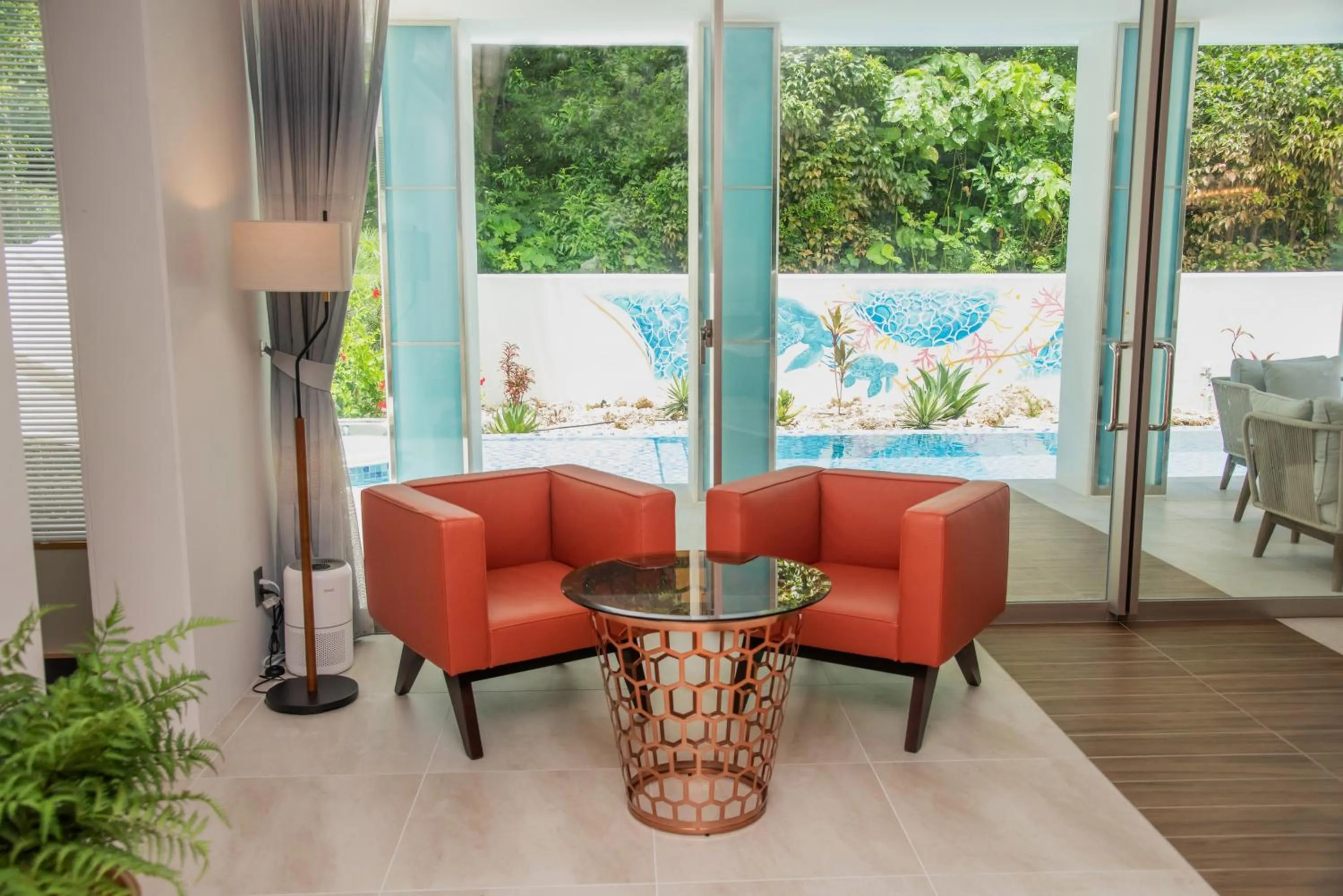 View (from property/room) in pool villa Sanrriott Okinawa Motobu