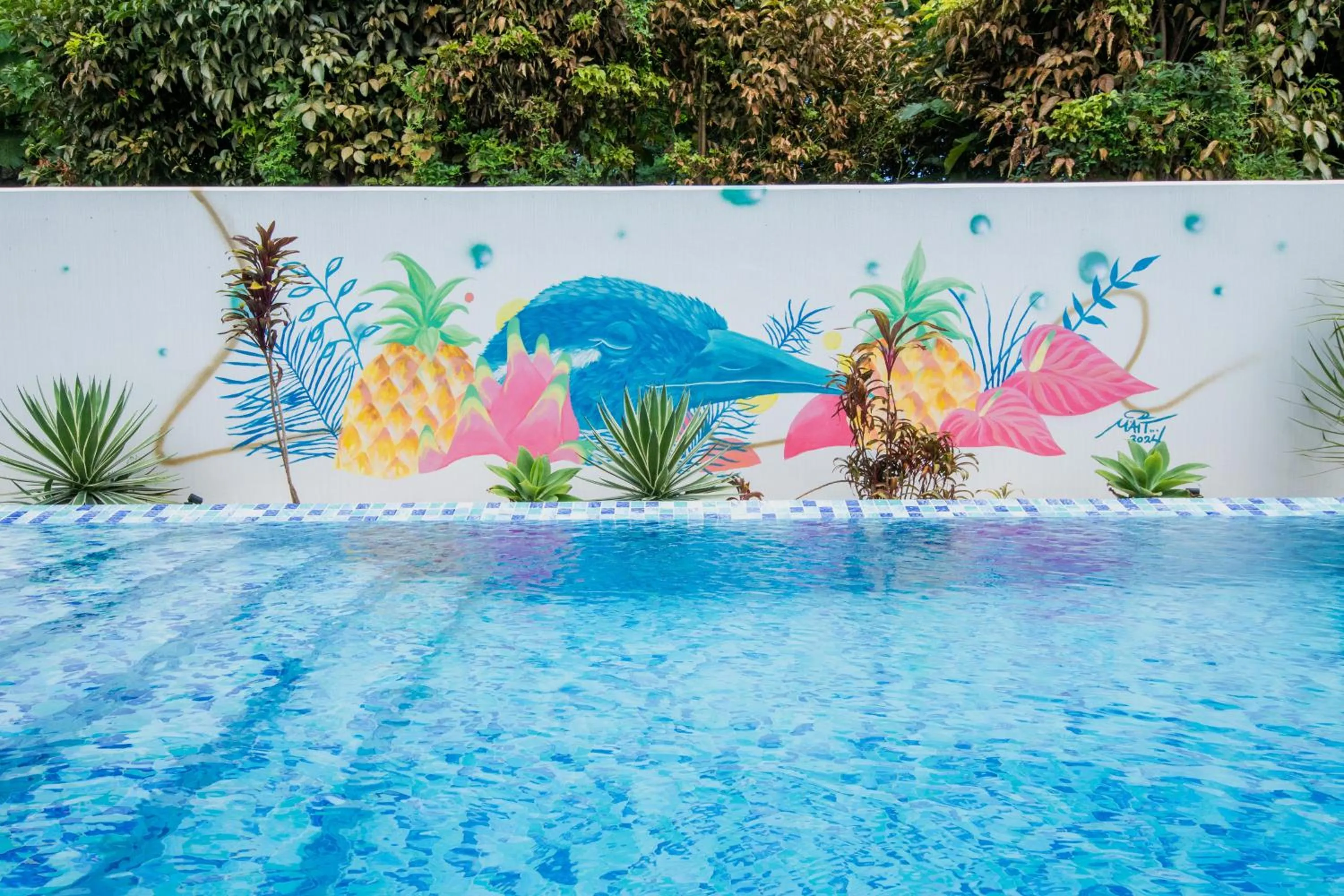Pool view in pool villa Sanrriott Okinawa Motobu