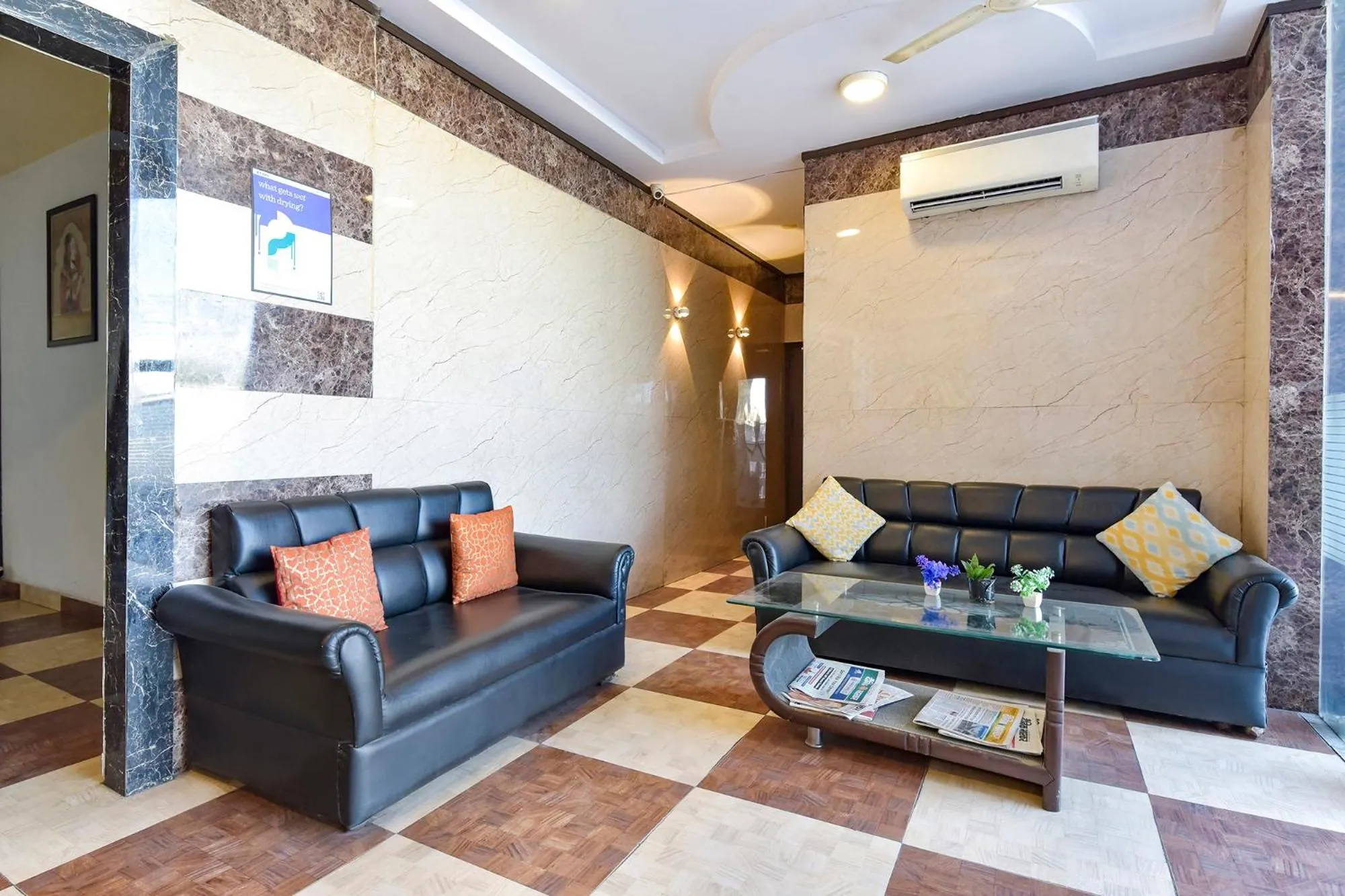 Seating area in FabHotel Dream Palace