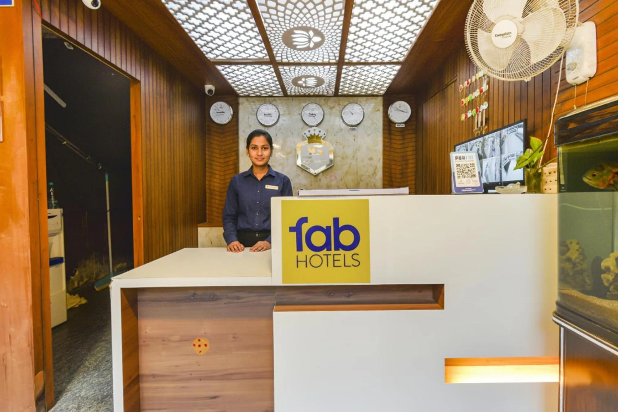 Lobby or reception in FabHotel Yogeshwara Grand - Nr Hyderabad International Airport, Shamshabad