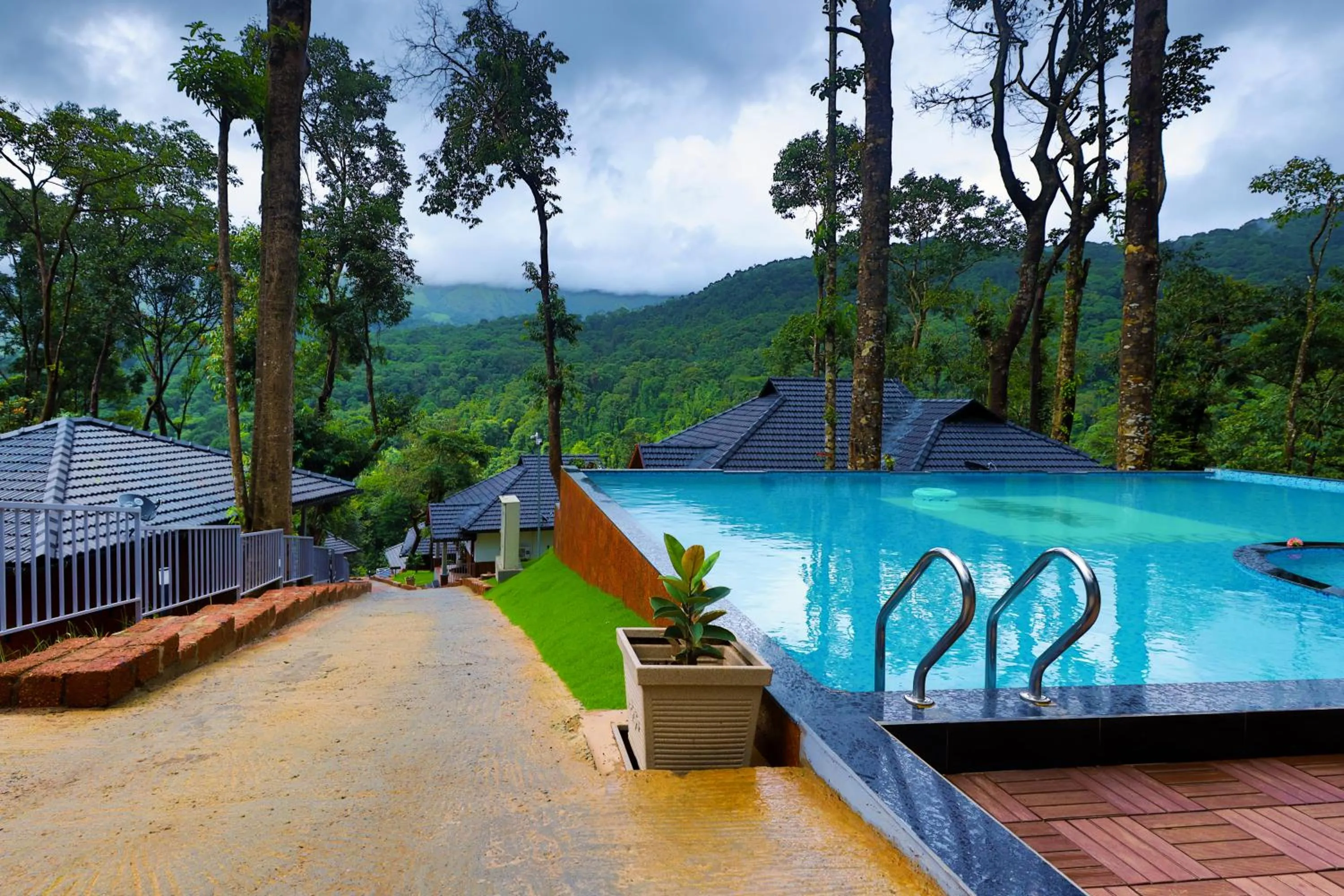 Pool view in Silent Brook Resort - Coorg