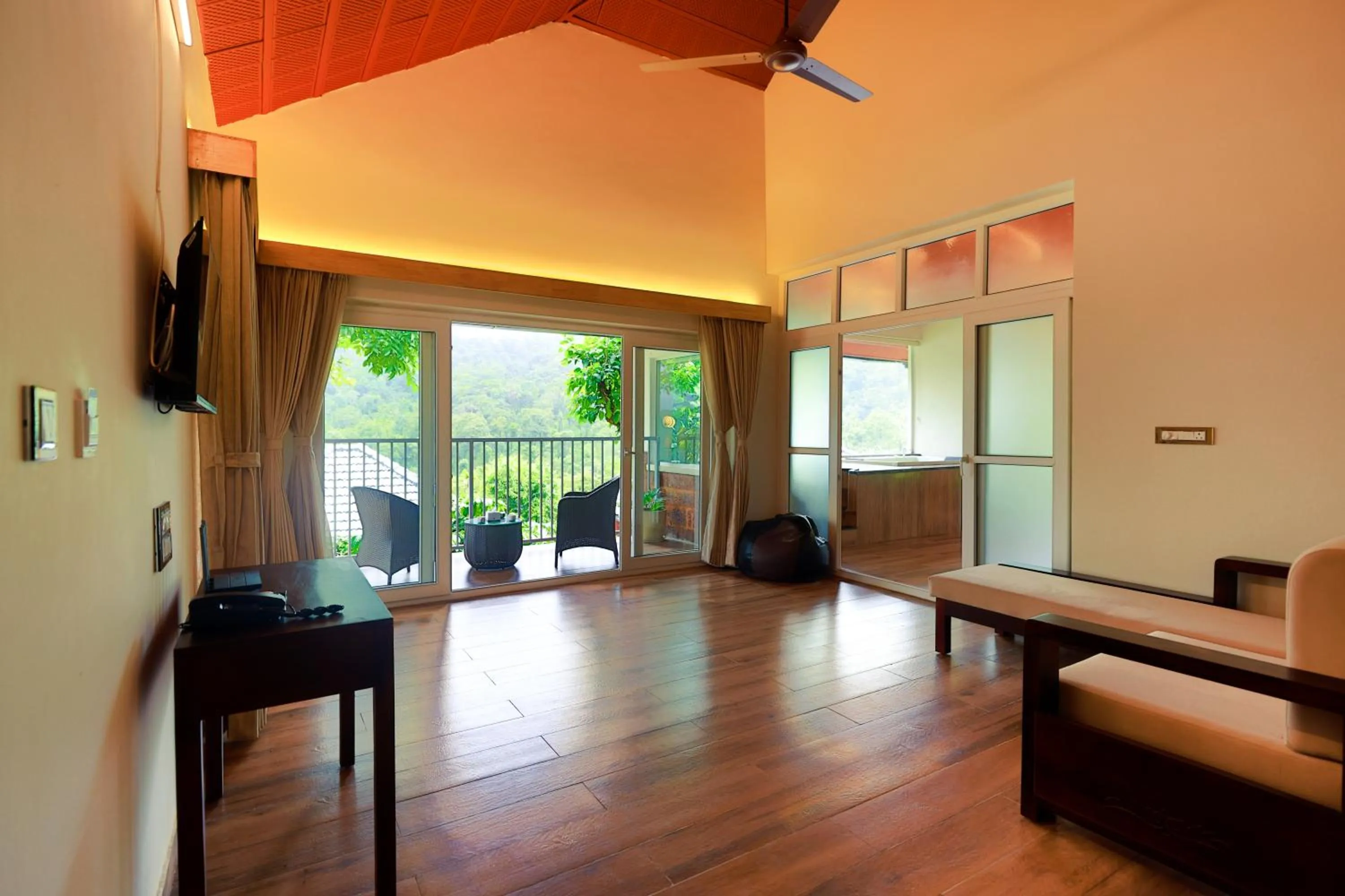 Living room in Silent Brook Resort - Coorg