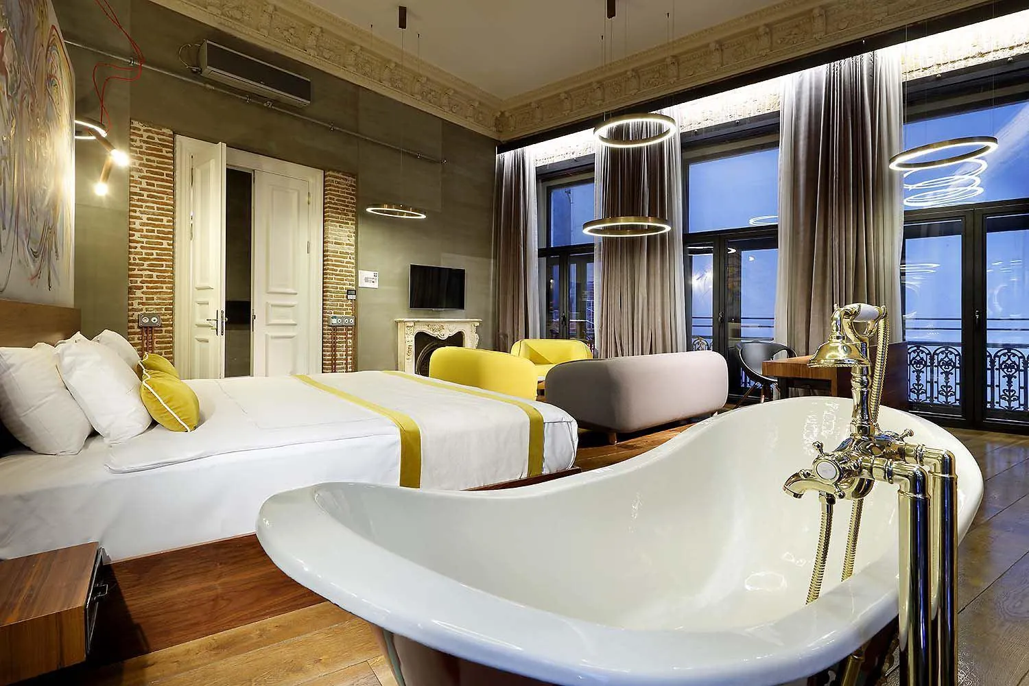 Bathroom, Bed in Hotel The Public - Special Category