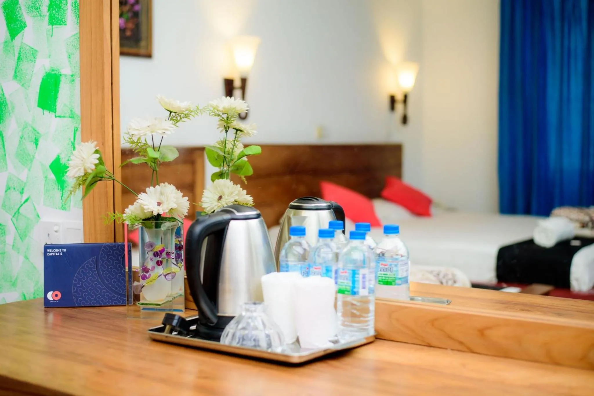 Coffee/tea facilities, Bed in Hotel Sea Line