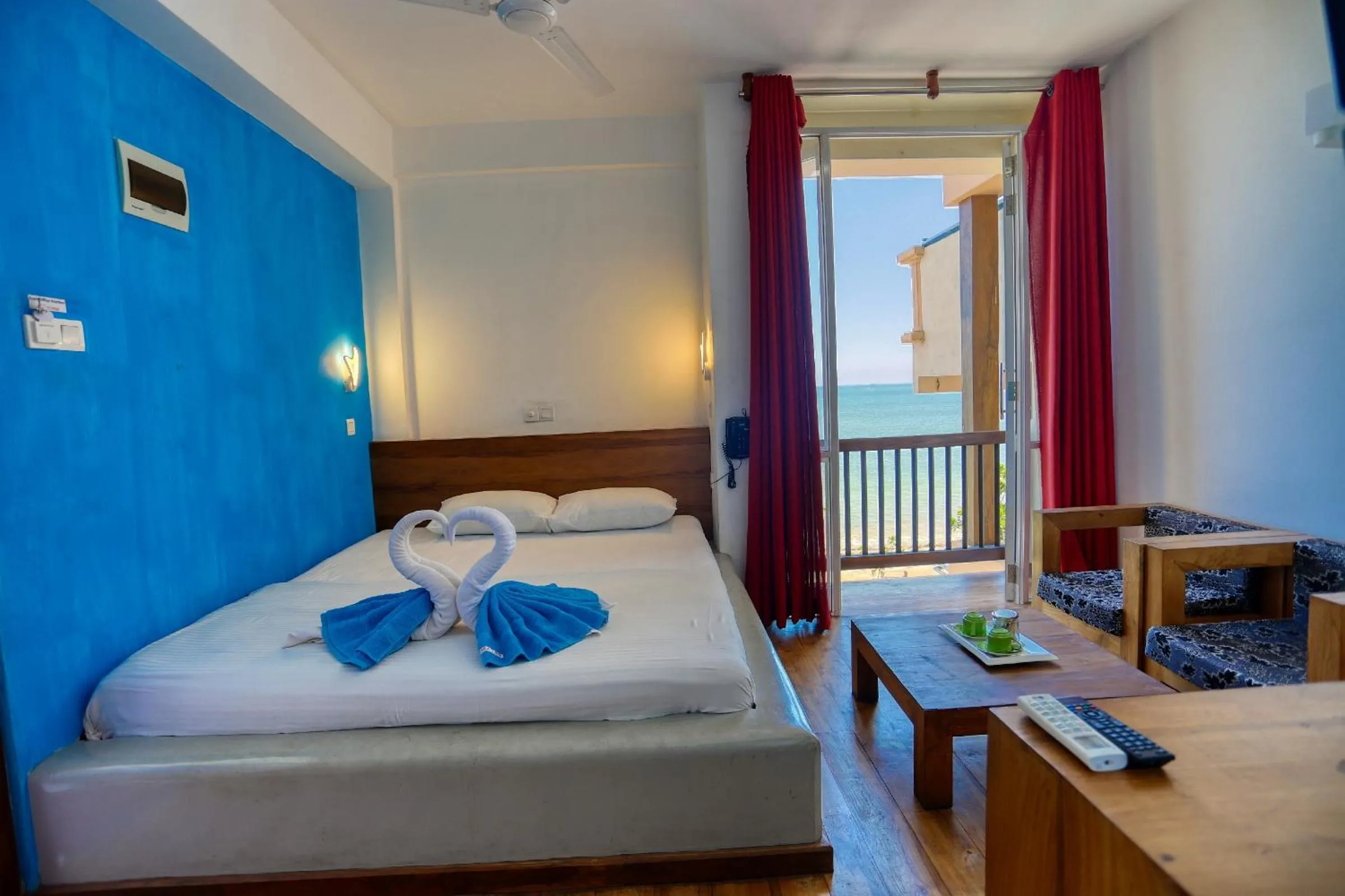 Bedroom, Bed in Hotel Sea Line