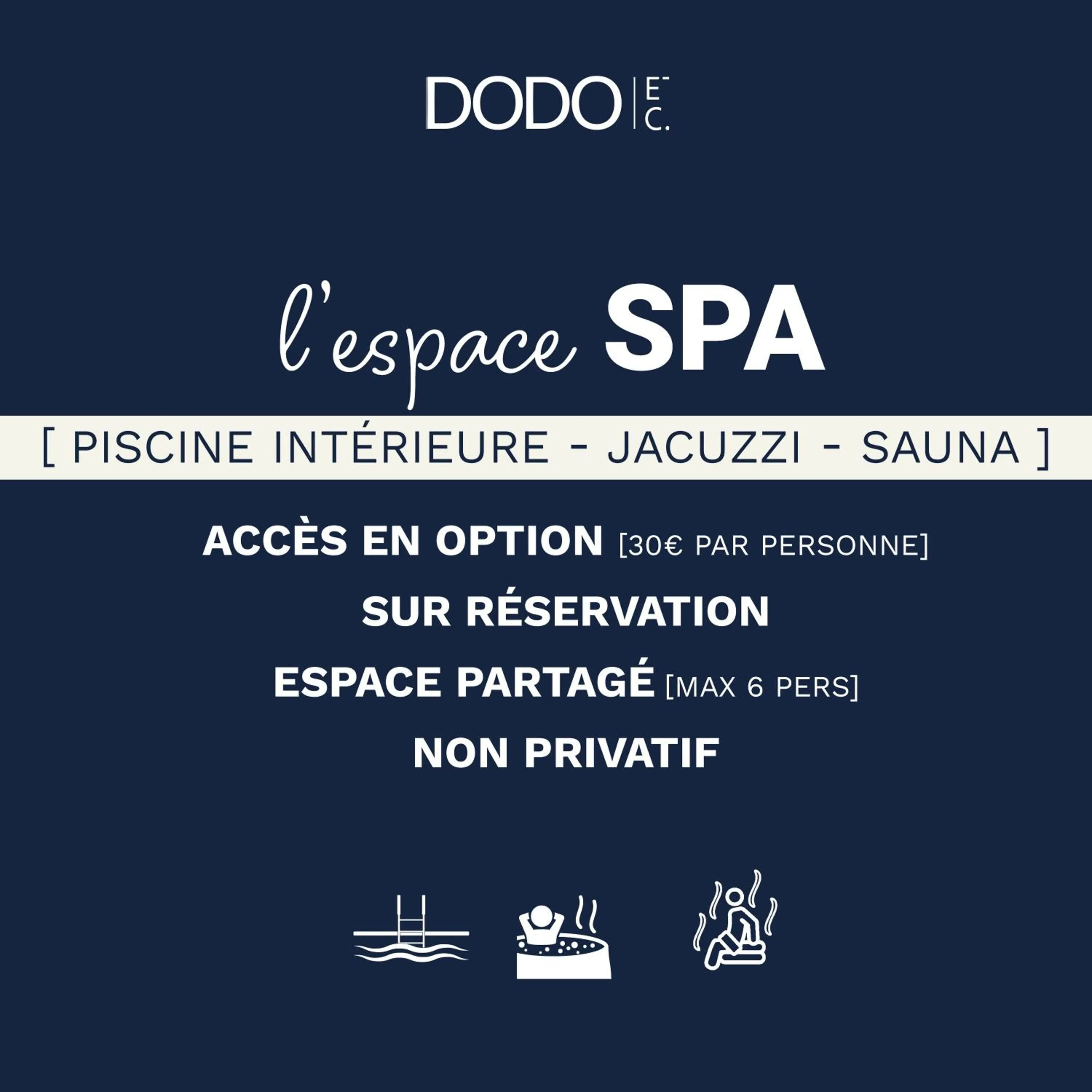 Spa and wellness centre/facilities in DODO etc