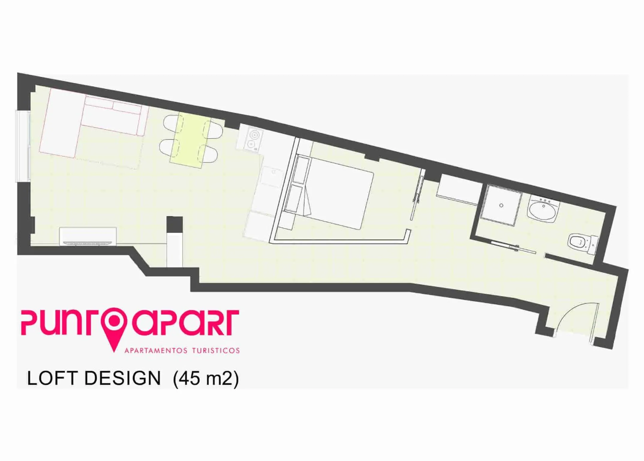 Floor plan in Apartamentos PuntoApart Málaga