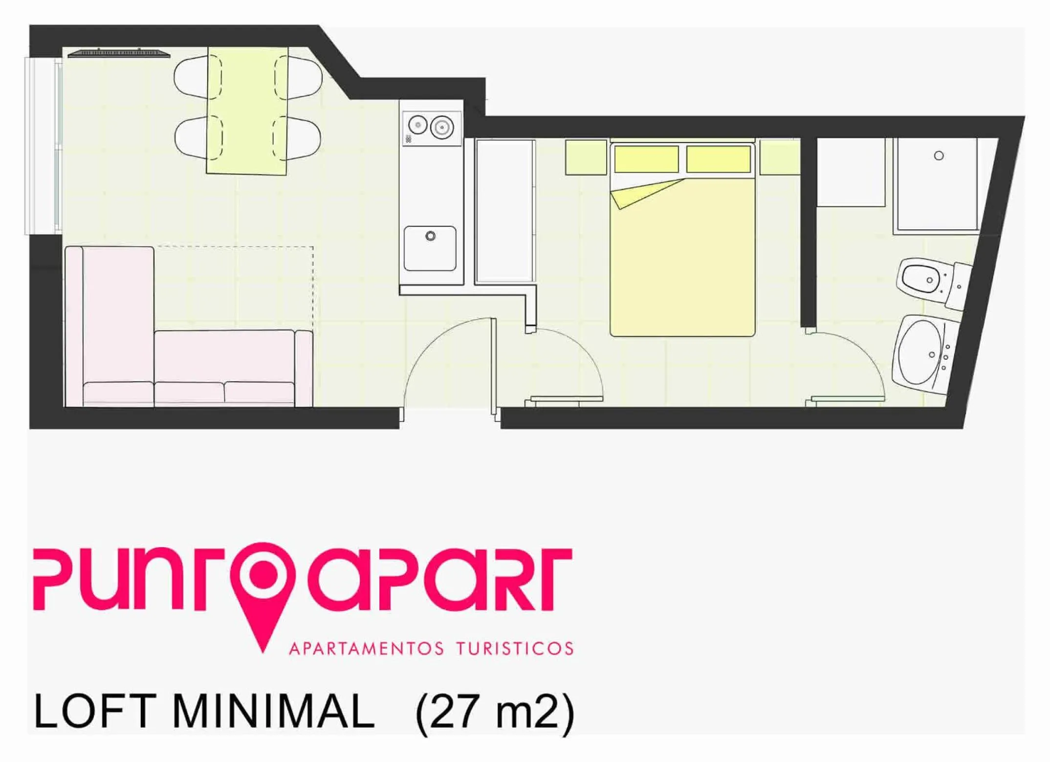 Floor plan in Apartamentos PuntoApart Málaga