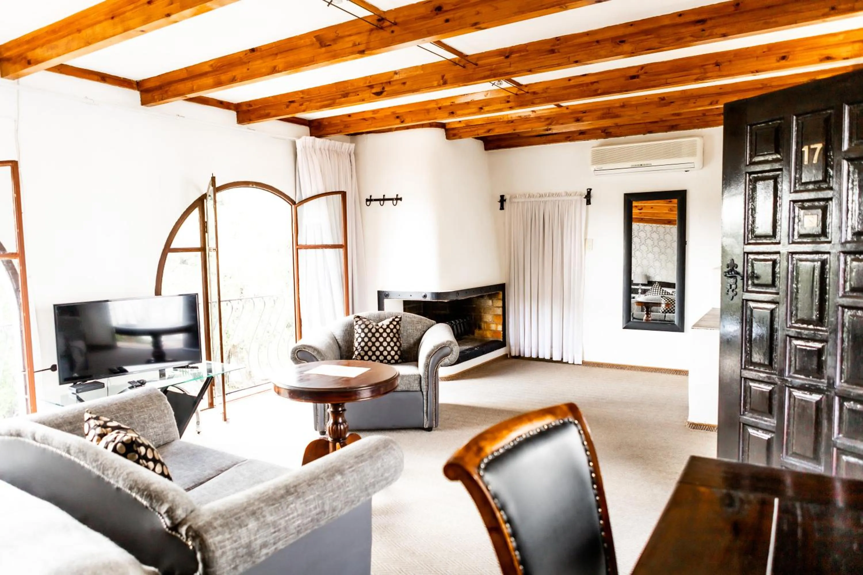 fireplace in Casa Blanca Boutique Hotel