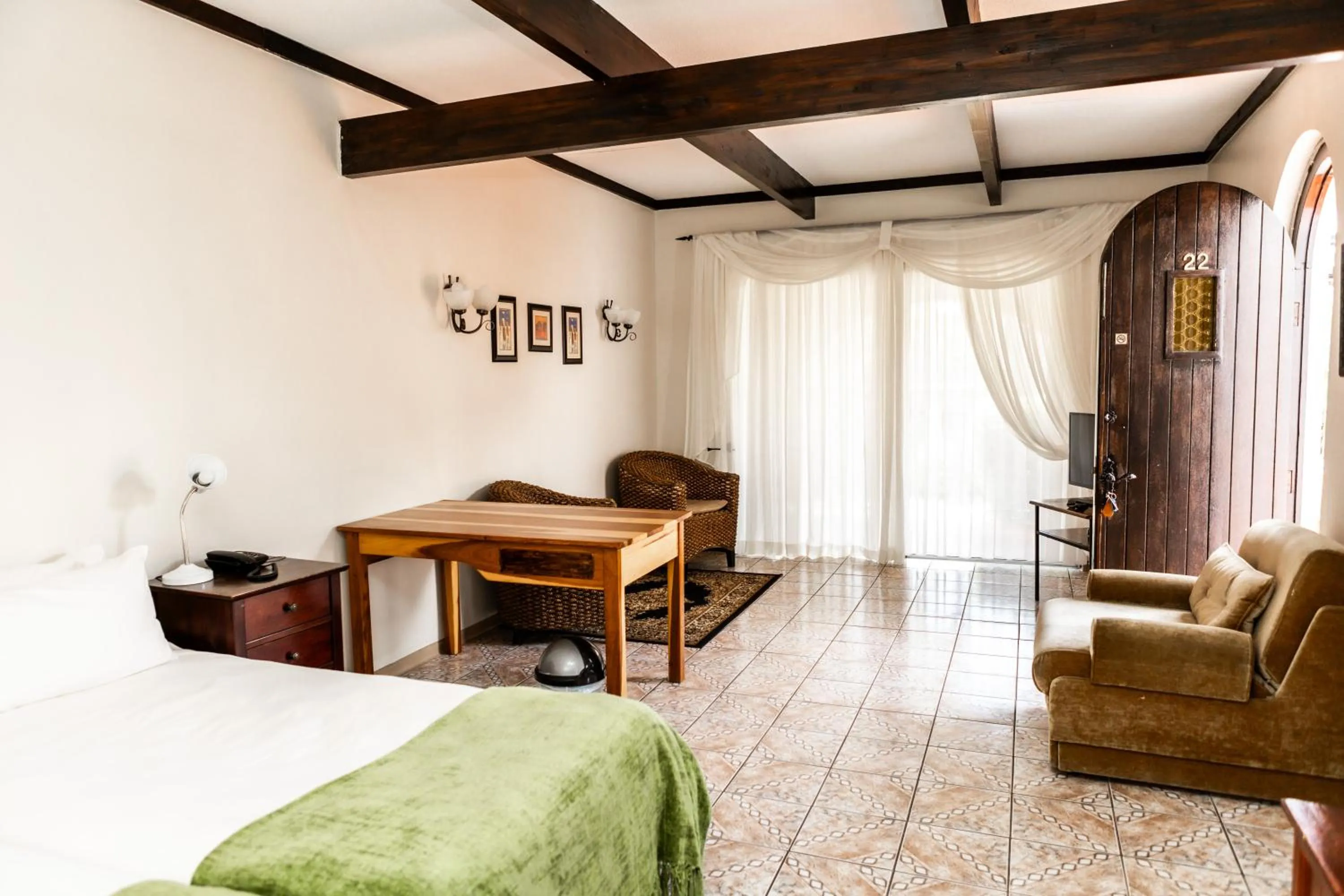 View (from property/room), Bed in Casa Blanca Boutique Hotel Pension