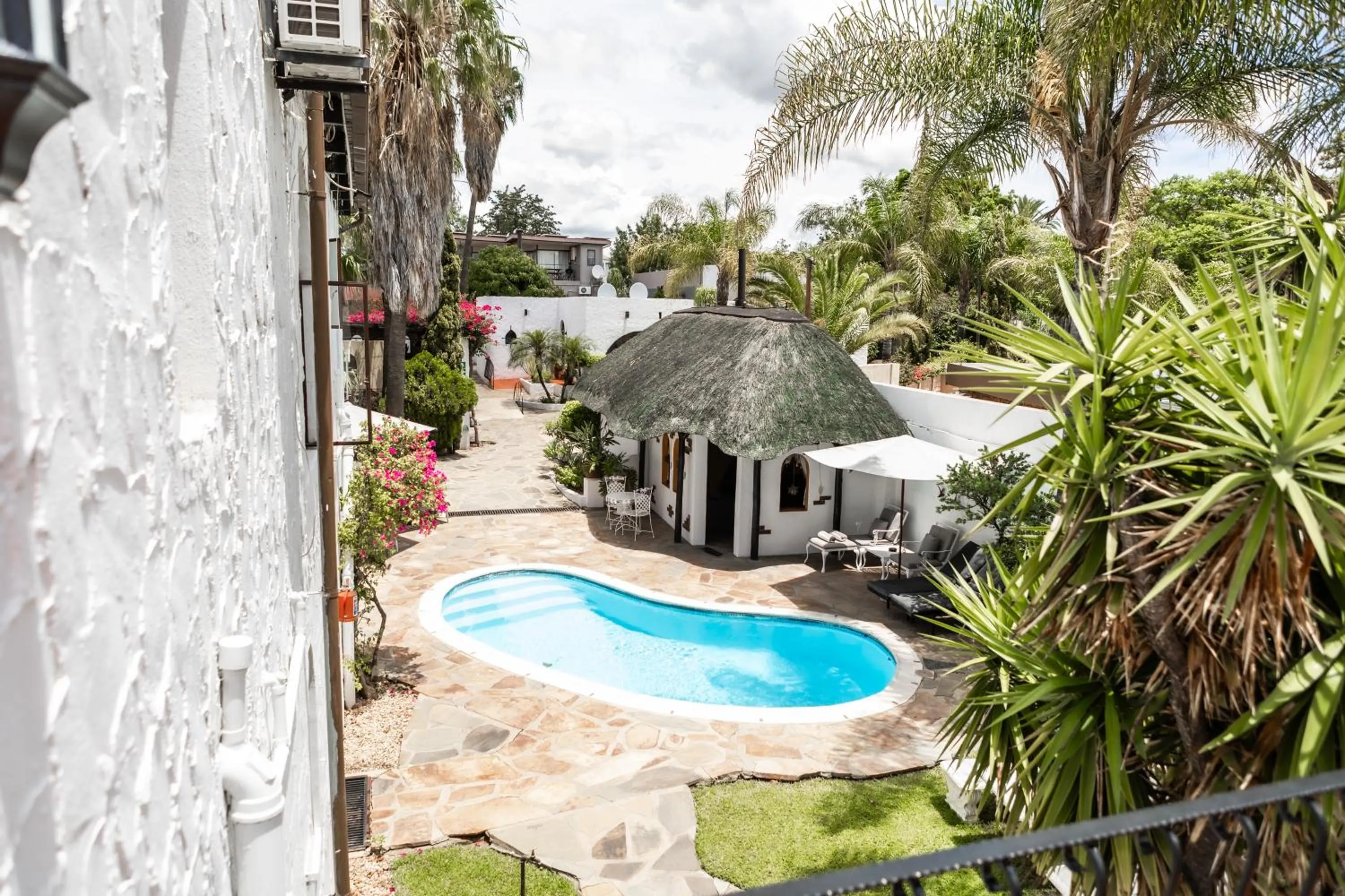 Pool view in Casa Blanca Boutique Hotel Pension
