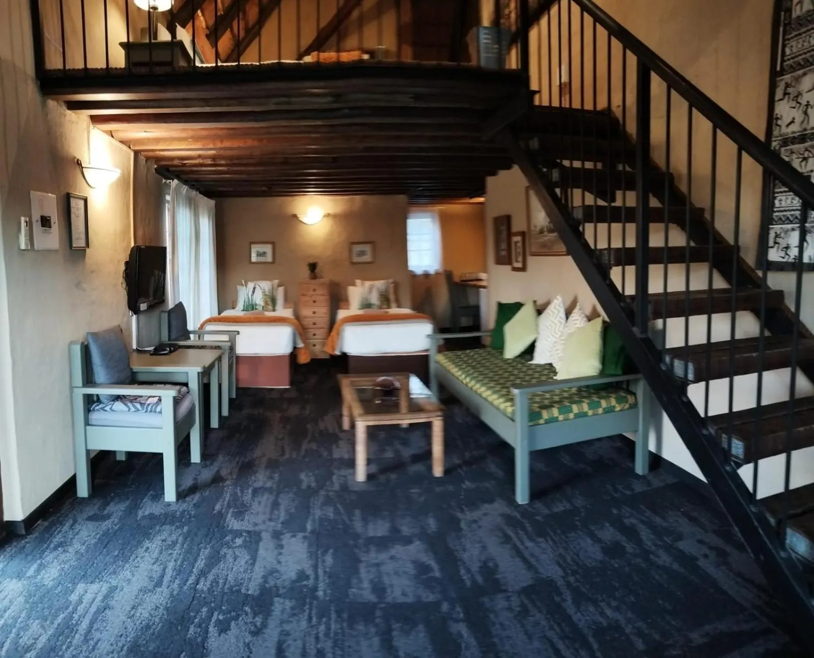 Seating area in Ascot Bush Lodge