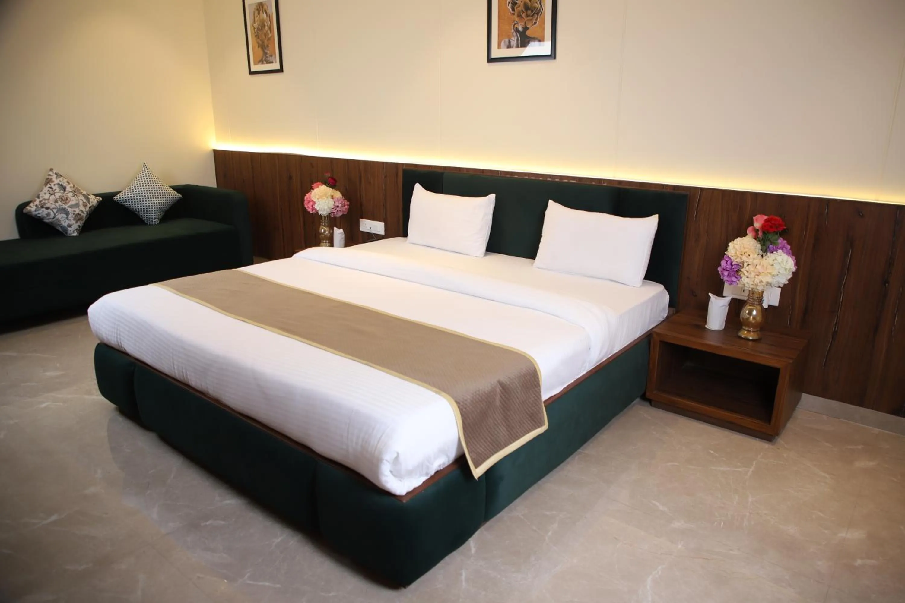 Bed in Pink Villa Boutique Hotel