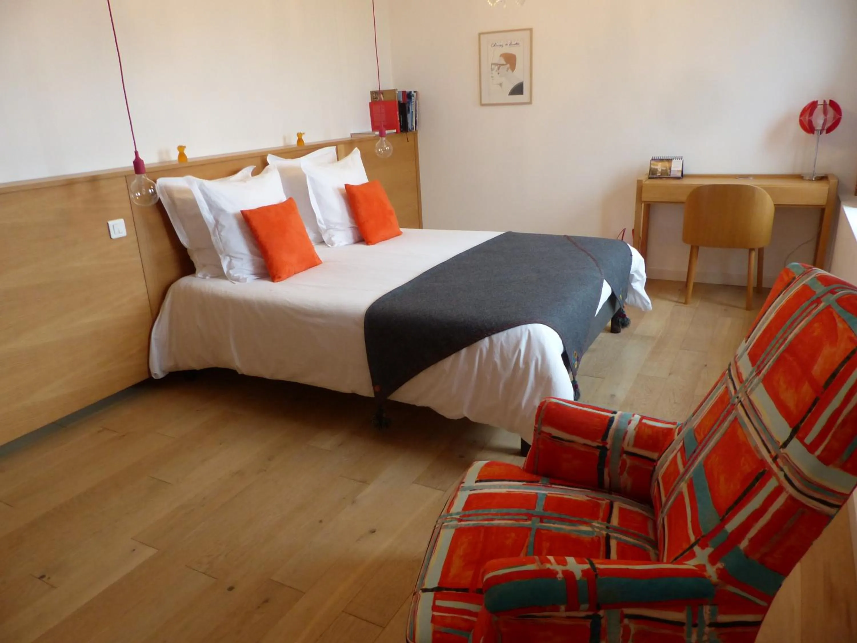 Bed in Les Chambres d'hôtes de Kérasquer