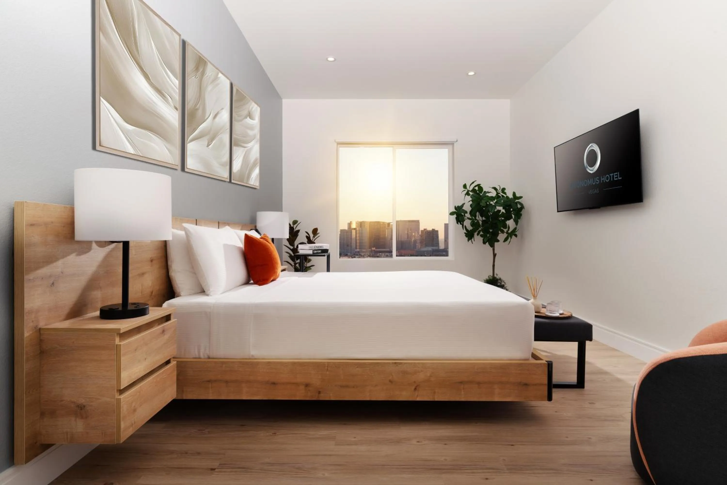 Bedroom, Bed in Otonomus Hotel Las Vegas