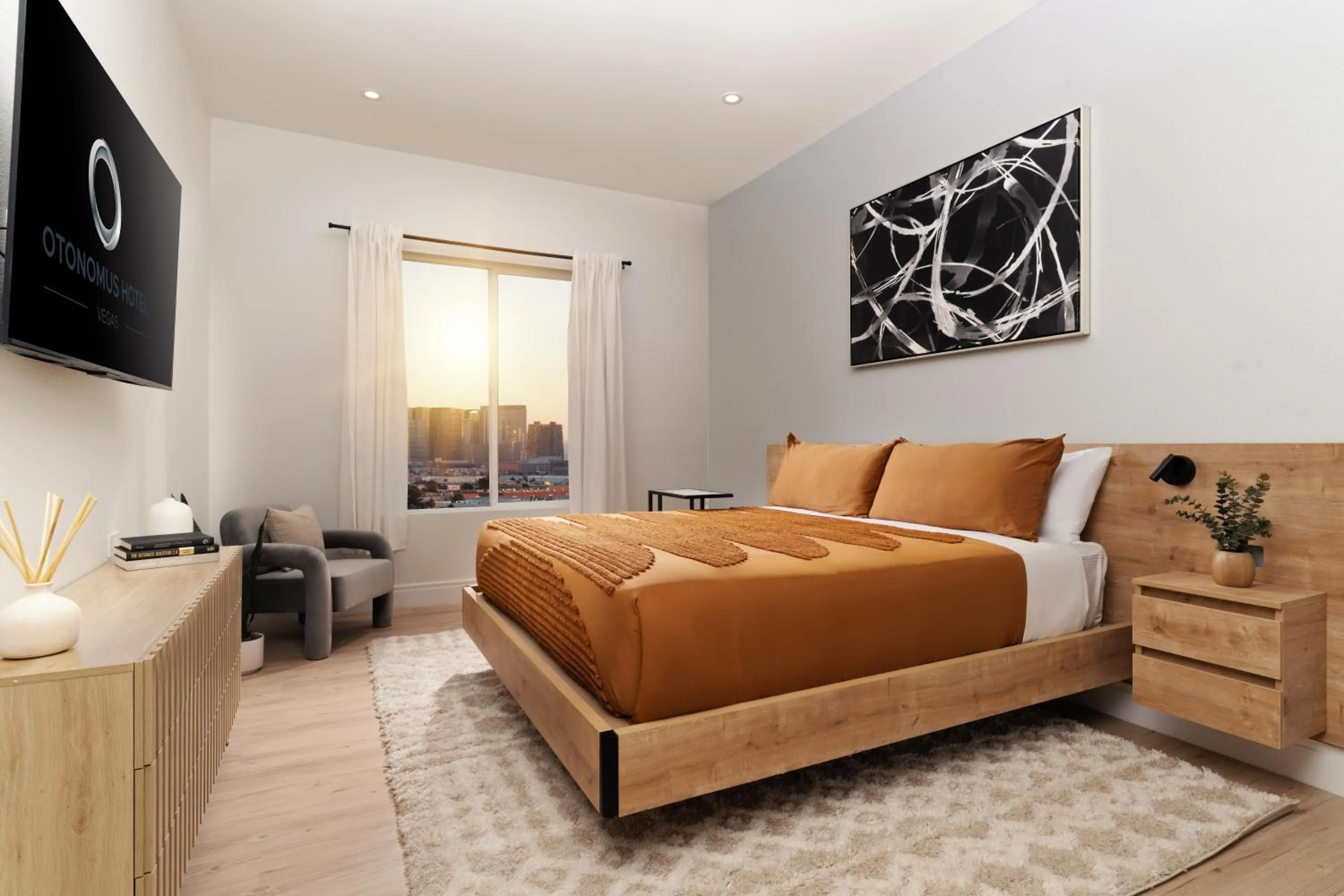 Bedroom, Bed in Otonomus Hotel Las Vegas