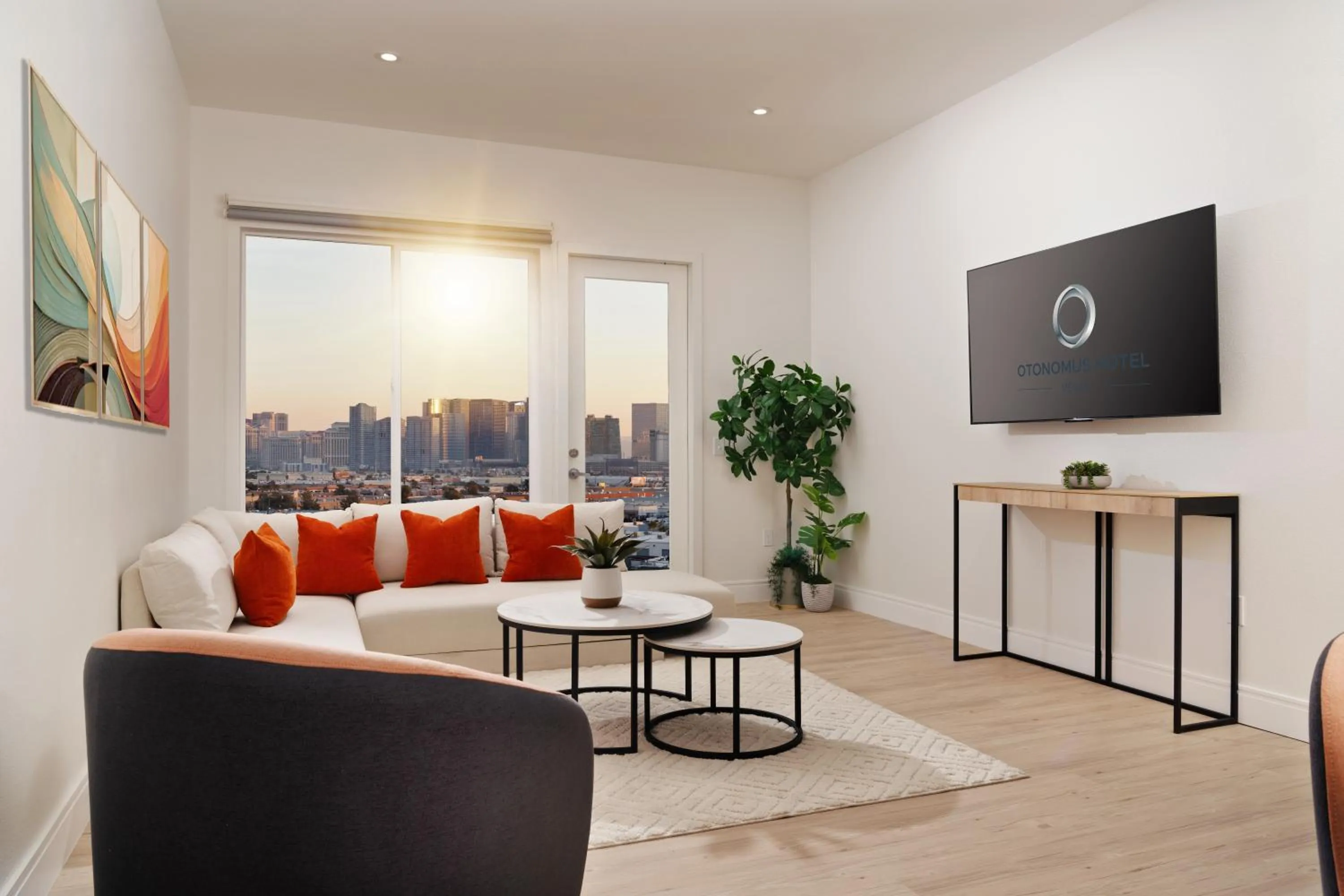Living room in Otonomus Hotel Las Vegas