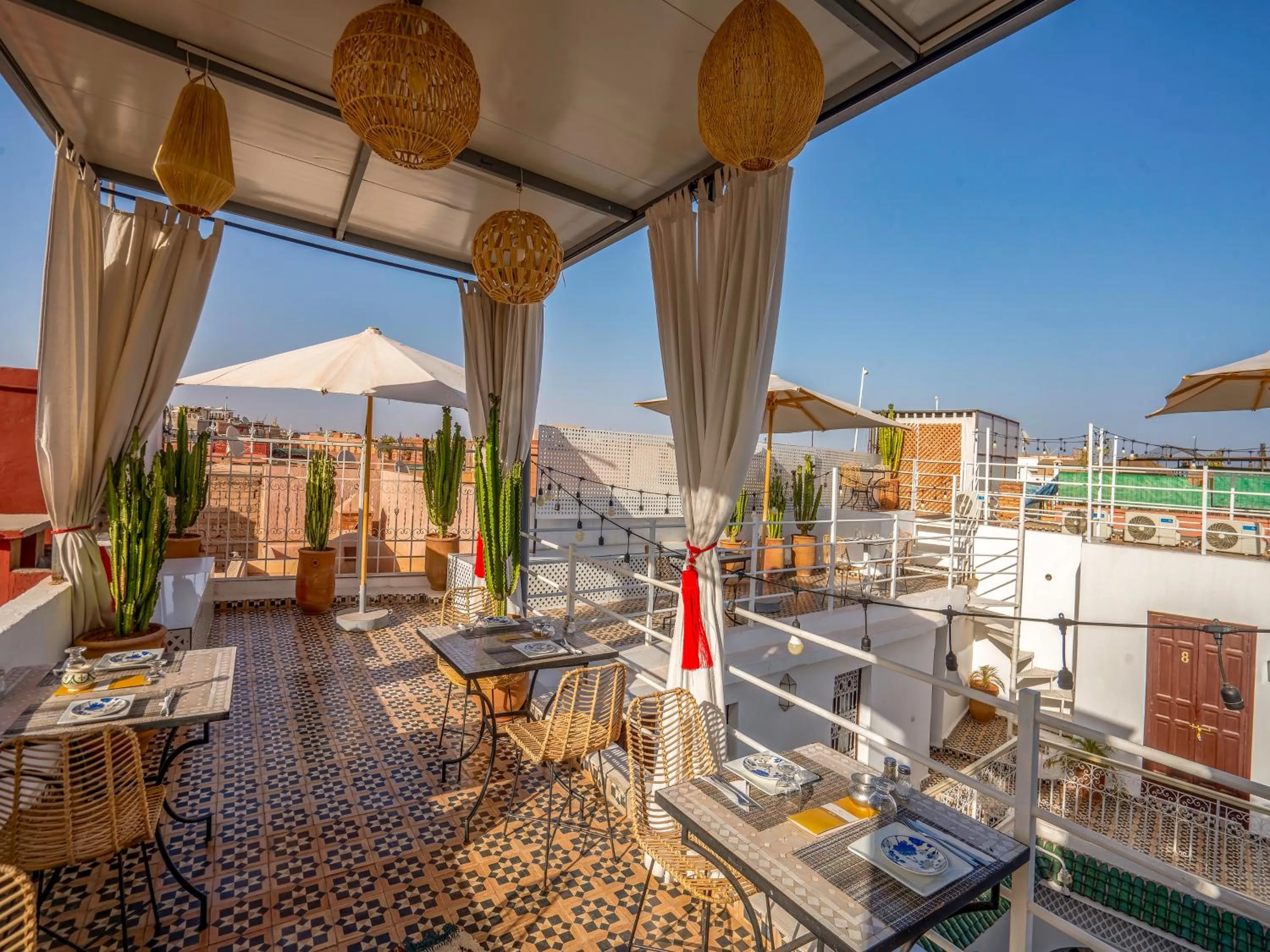 Balcony/Terrace in Riad Tzizwit Boutique Hotel & SPA