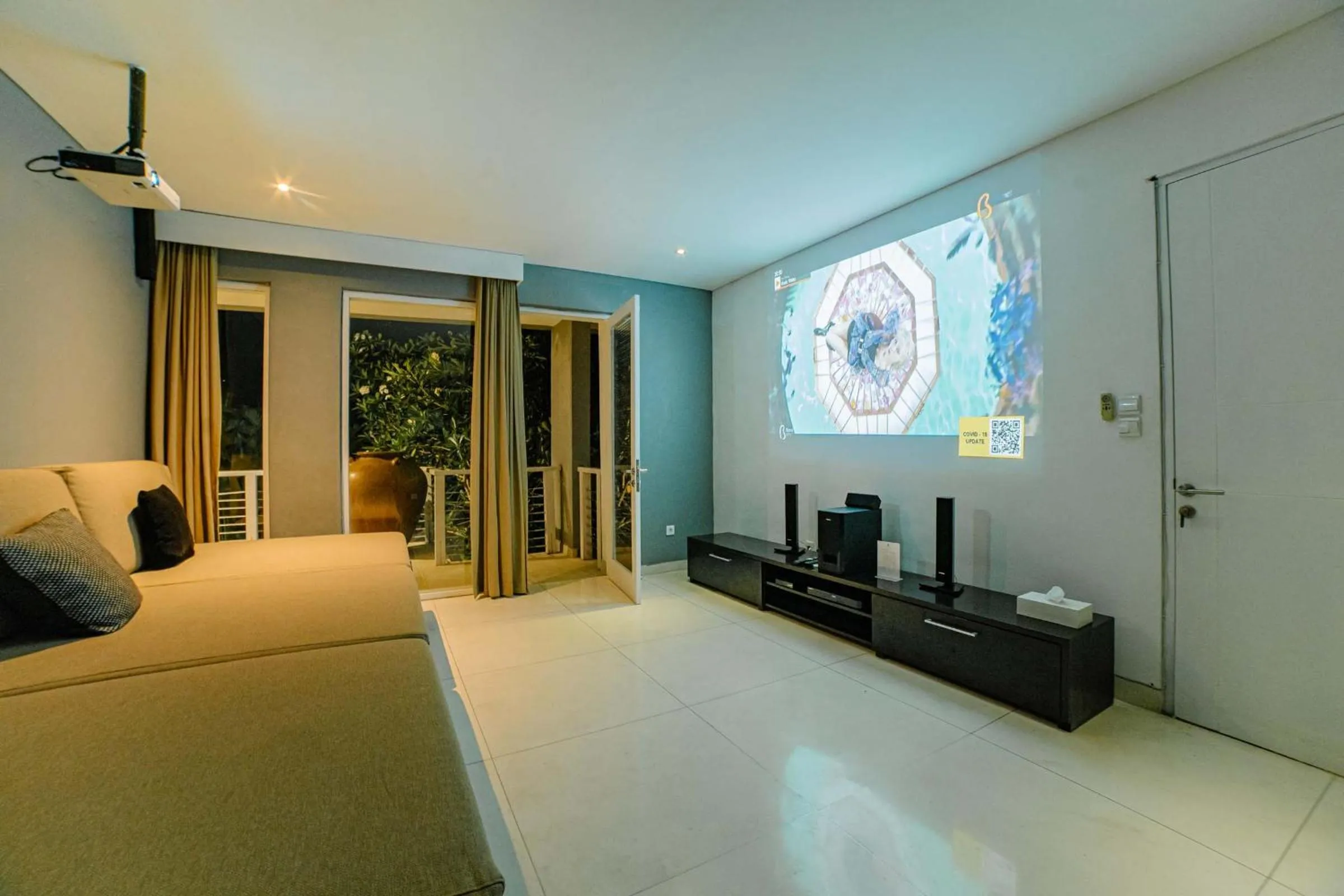 Communal lounge/ TV room in CassaMia Bali - Spacious Luxury 5 Bedroom Villa